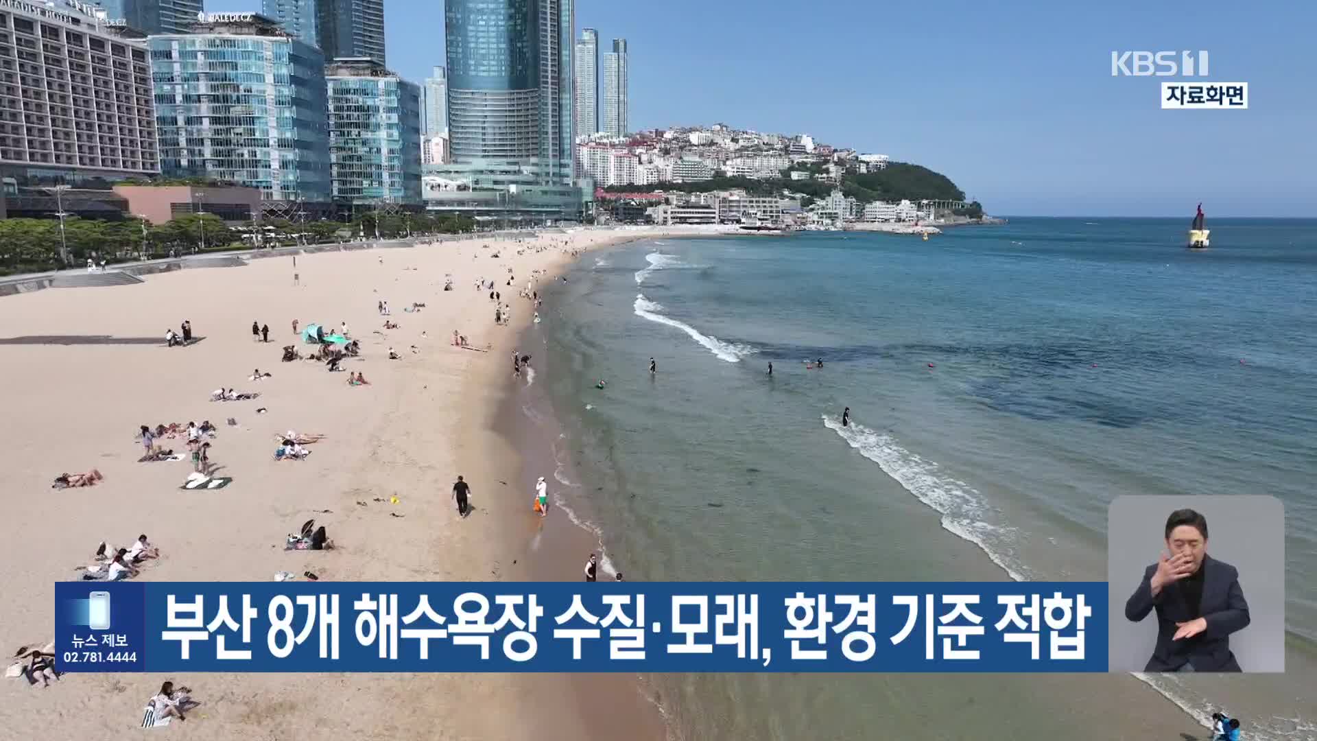 부산 8개 해수욕장 수질·모래, 환경 기준 적합