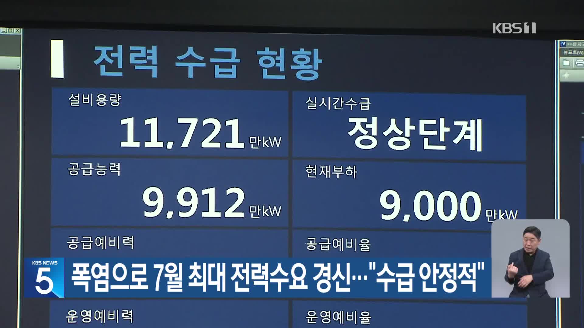 폭염으로 7월 최대 전력수요 경신…“수급 안정적”