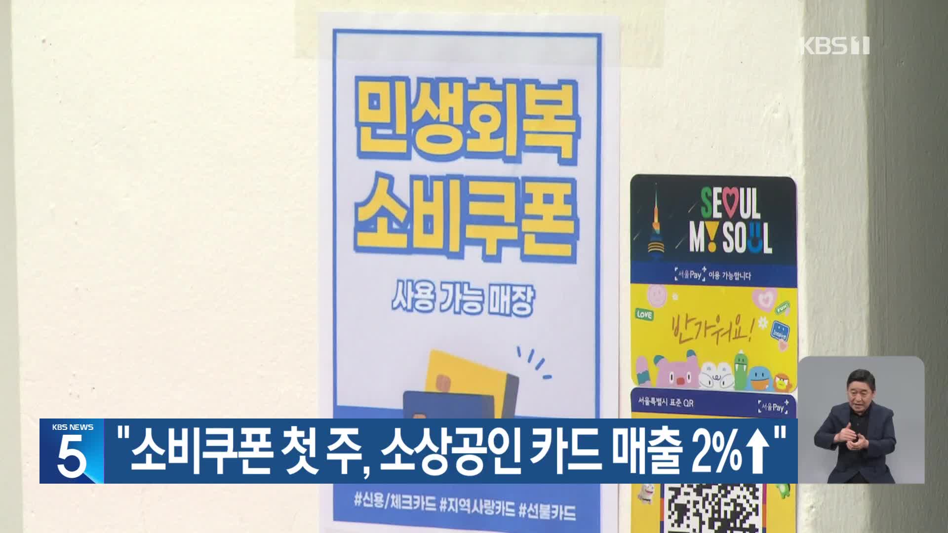 “소비쿠폰 첫 주, 소상공인 카드 매출 2%↑”