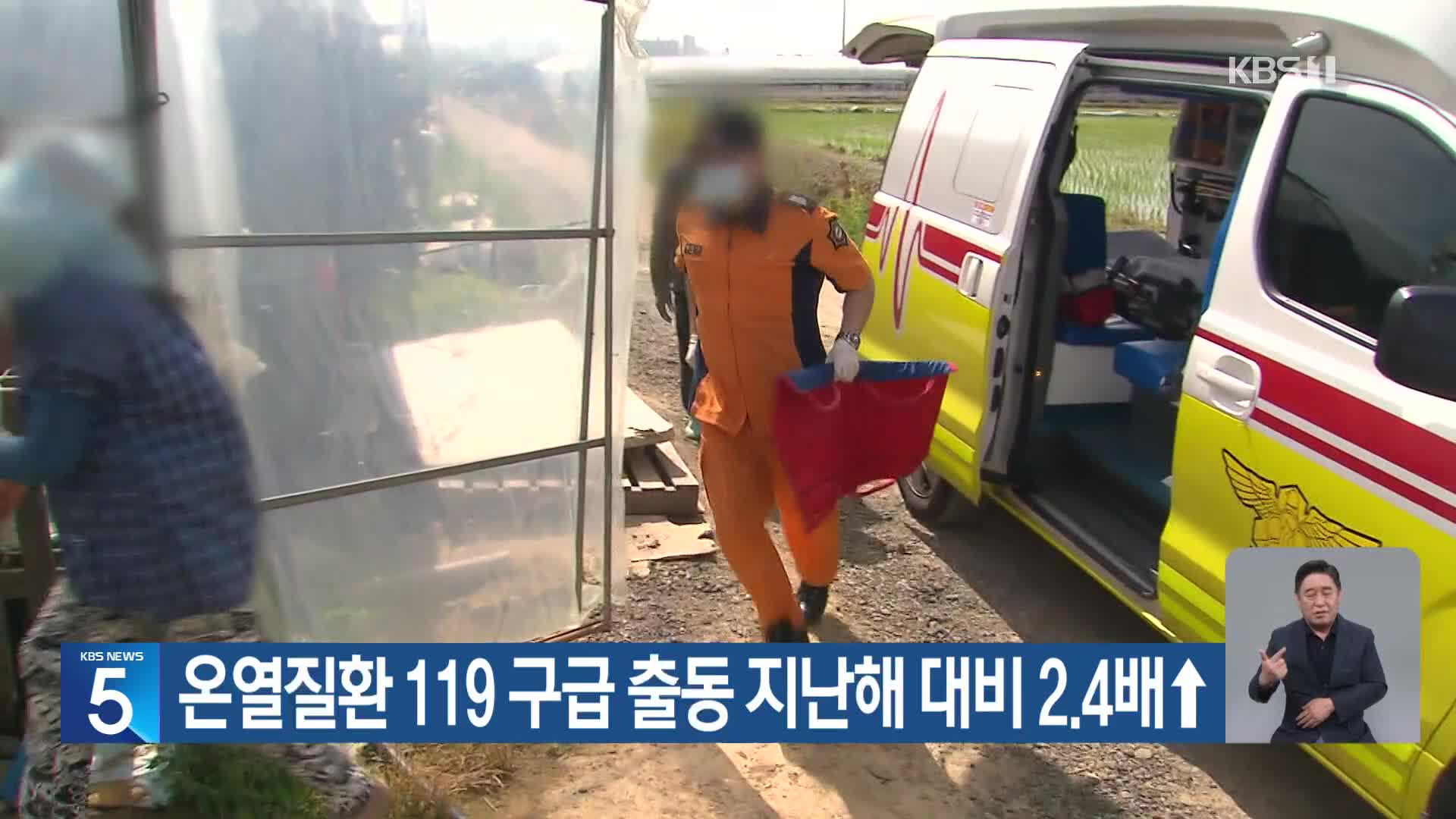 온열질환 119 구급 출동 지난해 대비 2.4배↑