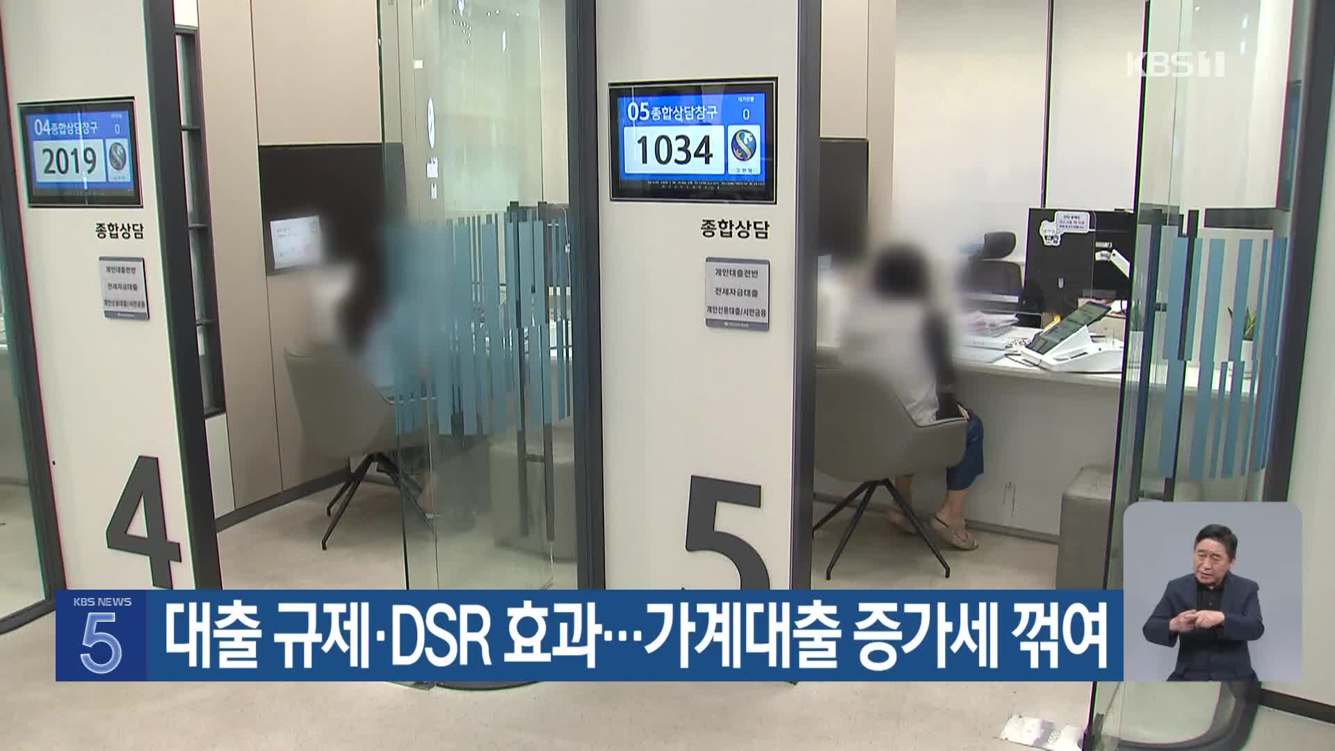 대출 규제·DSR 효과…가계대출 증가세 꺾여