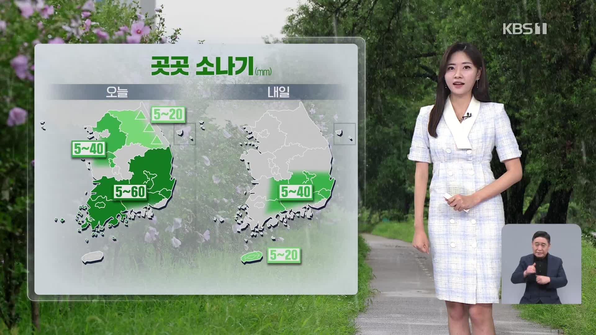 [퇴근길 날씨] 폭염 속 소나기…오늘 밤에도 열대야