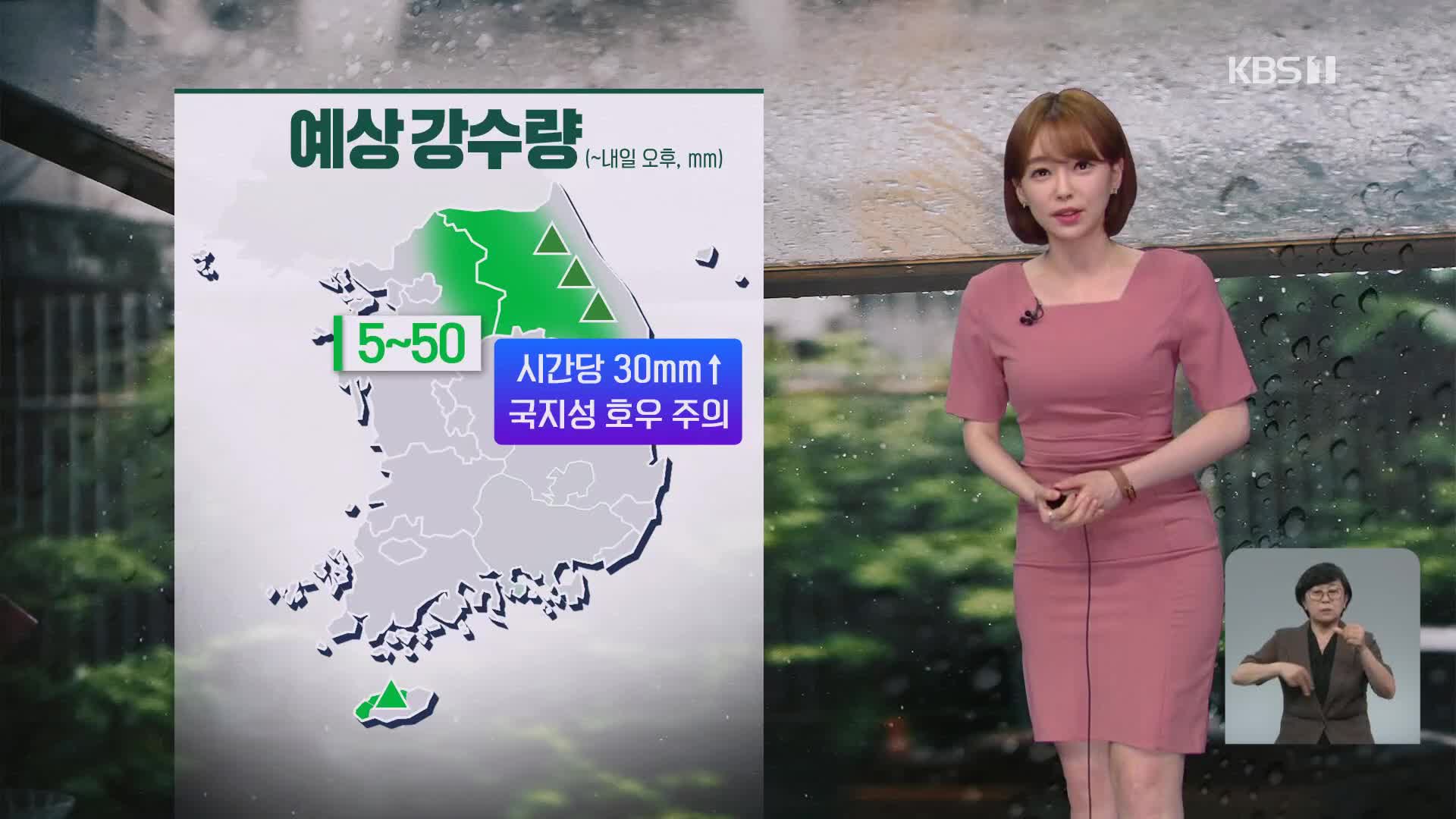 [뉴스9 날씨] 내일 경기 동부·강원에 소나기…내륙 30도 웃도는 더위