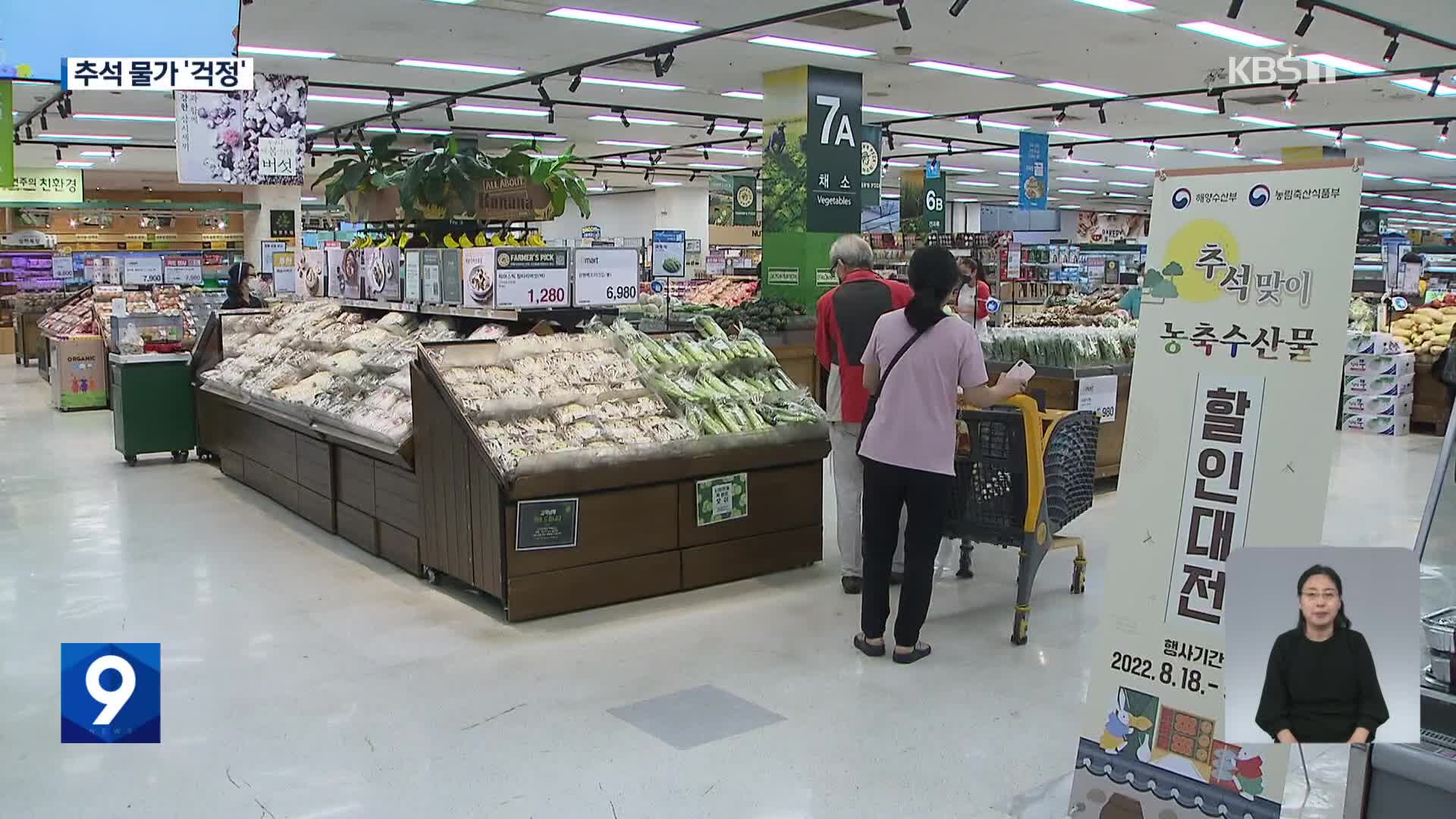 추석 앞두고 채솟값 고공행진…생산자물가 7개월 연속 상승