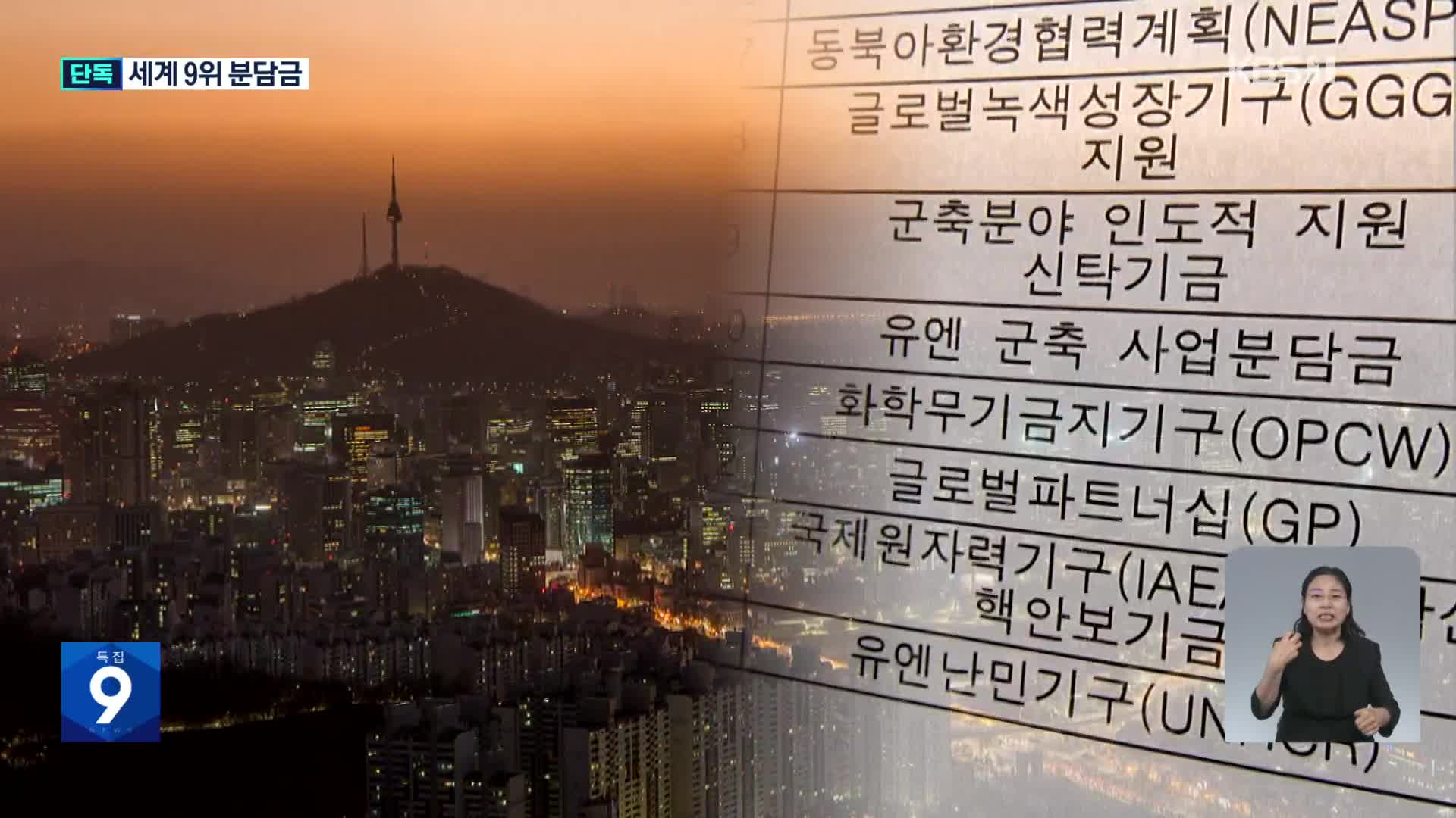 [단독] 국제기구 분담금 1조 원 돌파…내역 첫 공개