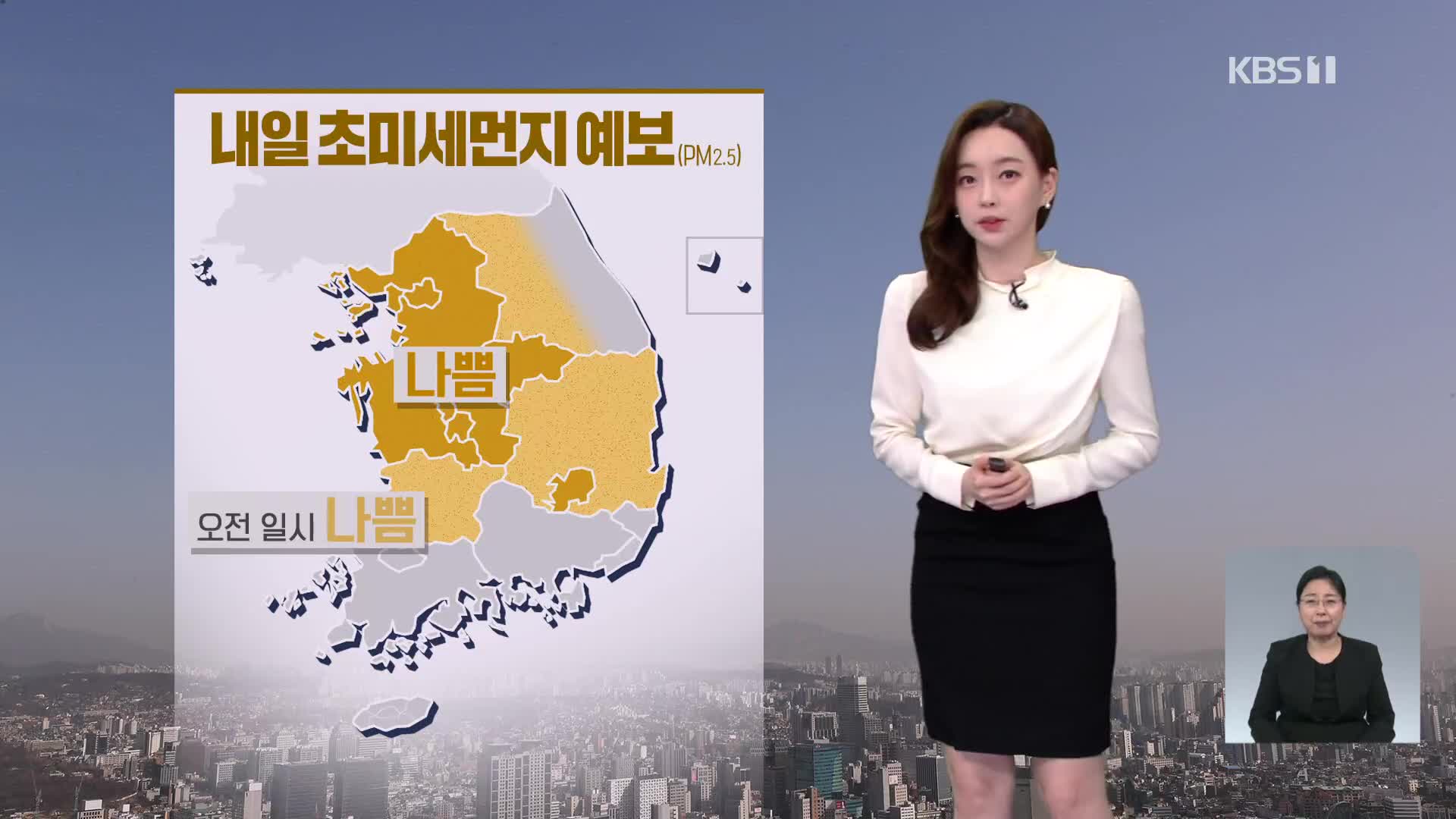 [뉴스9 날씨] 수도권, 충청 ‘초미세먼지 주의보’…내일도 온화