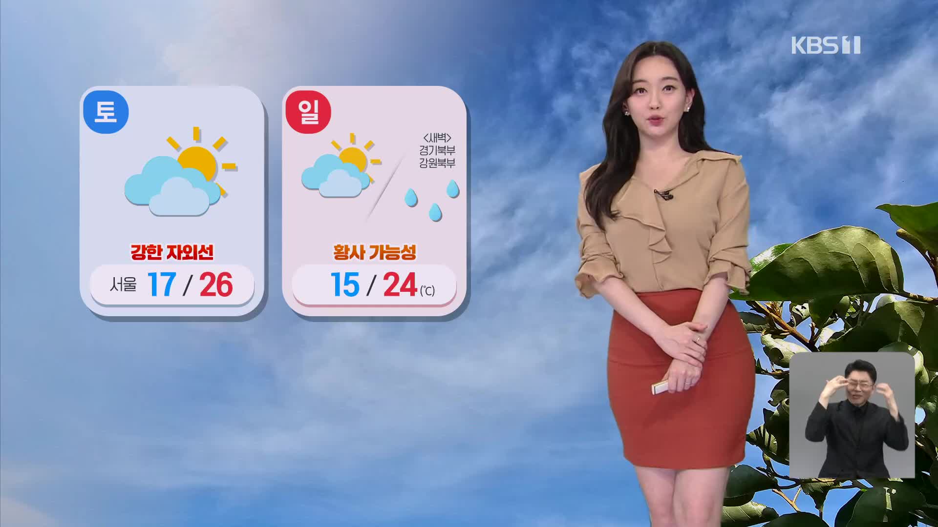 [뉴스9 날씨] 주말 대체로 맑음…한낮 서울 26도, 대전 29도