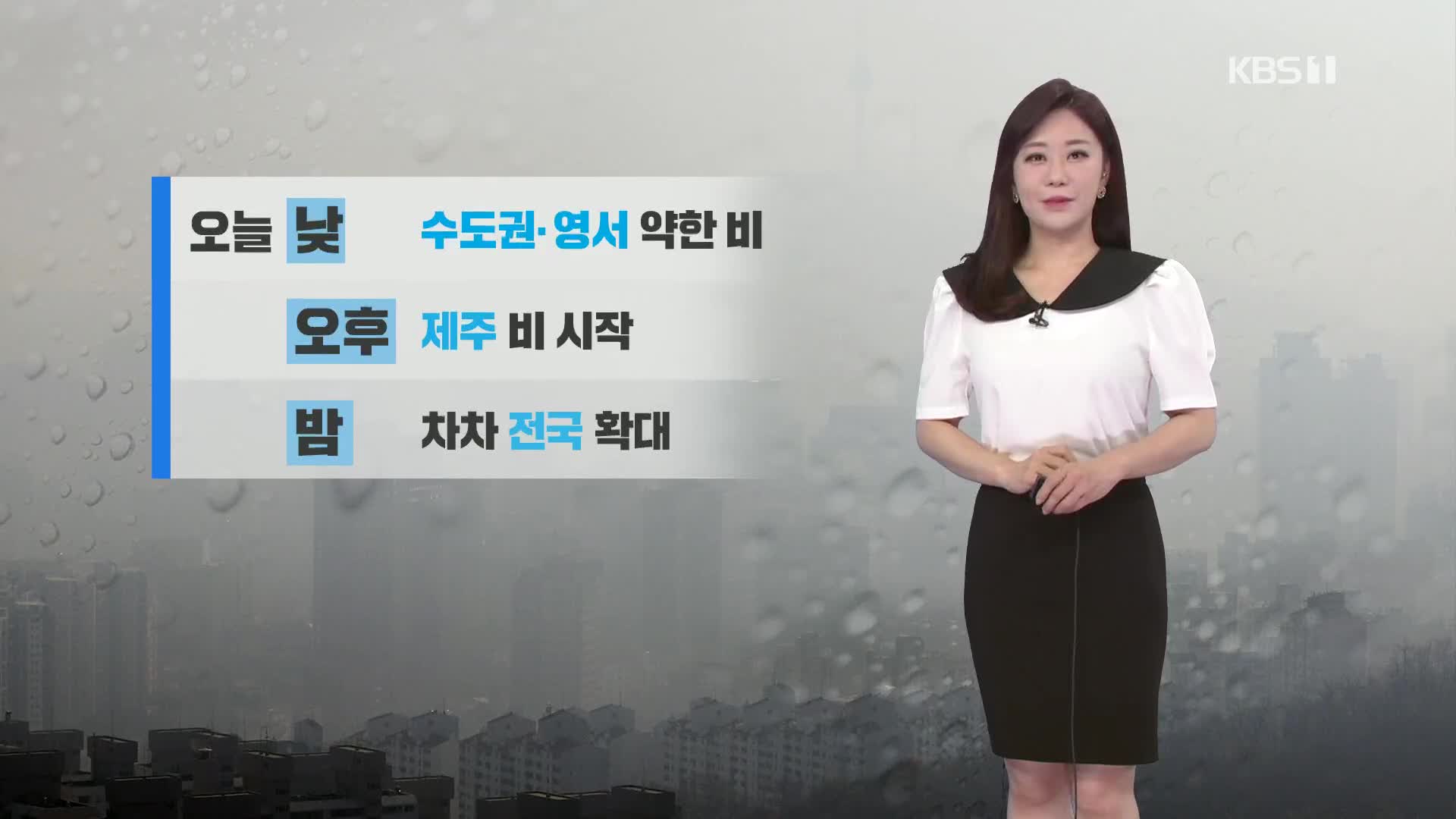 [굿모닝 날씨] 오늘 어제보다 따뜻…수도권·영서 낮 한때 비 조금