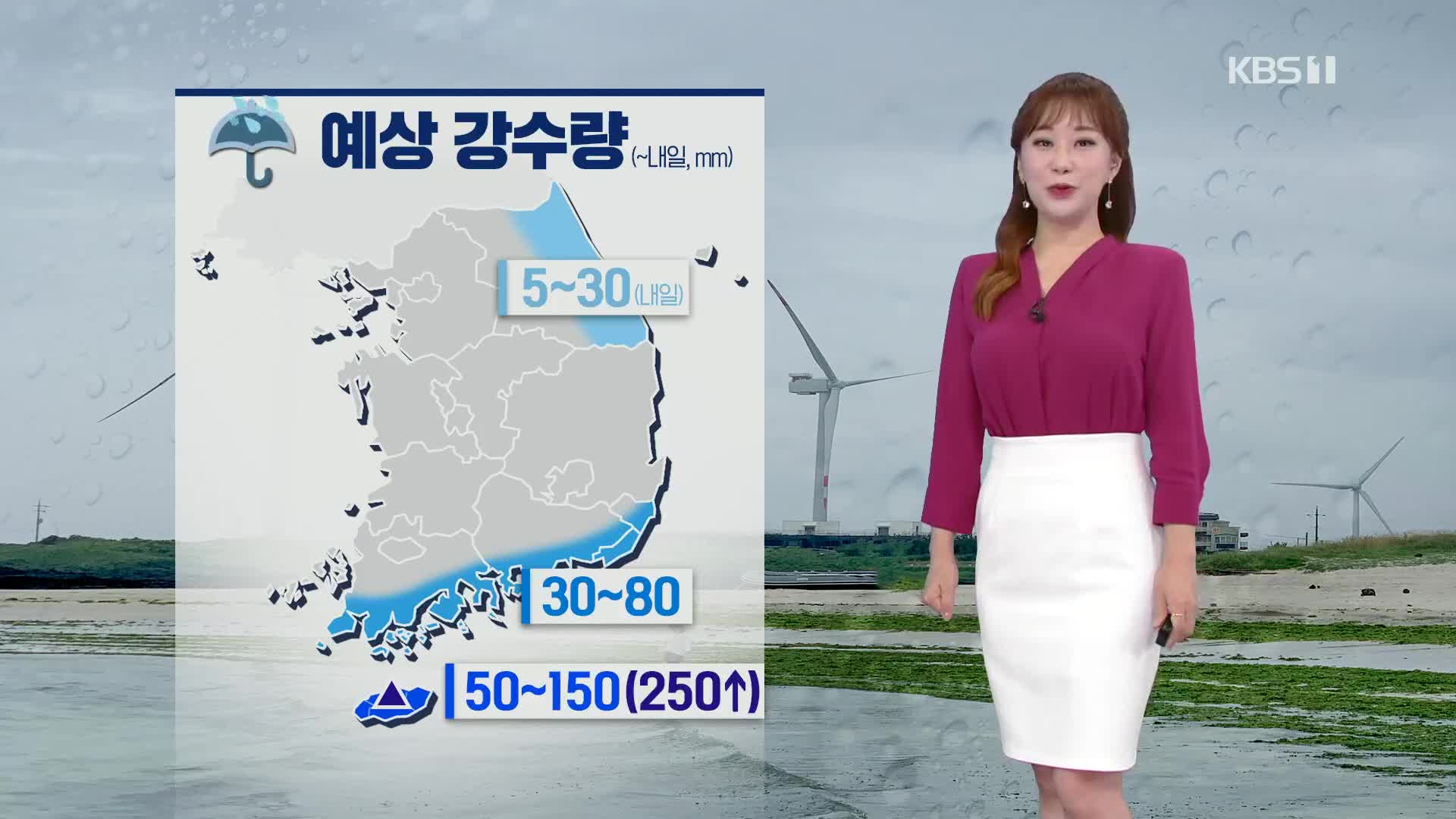 [굿모닝 날씨] 제주·남해안 비…전국 내륙은 소나기