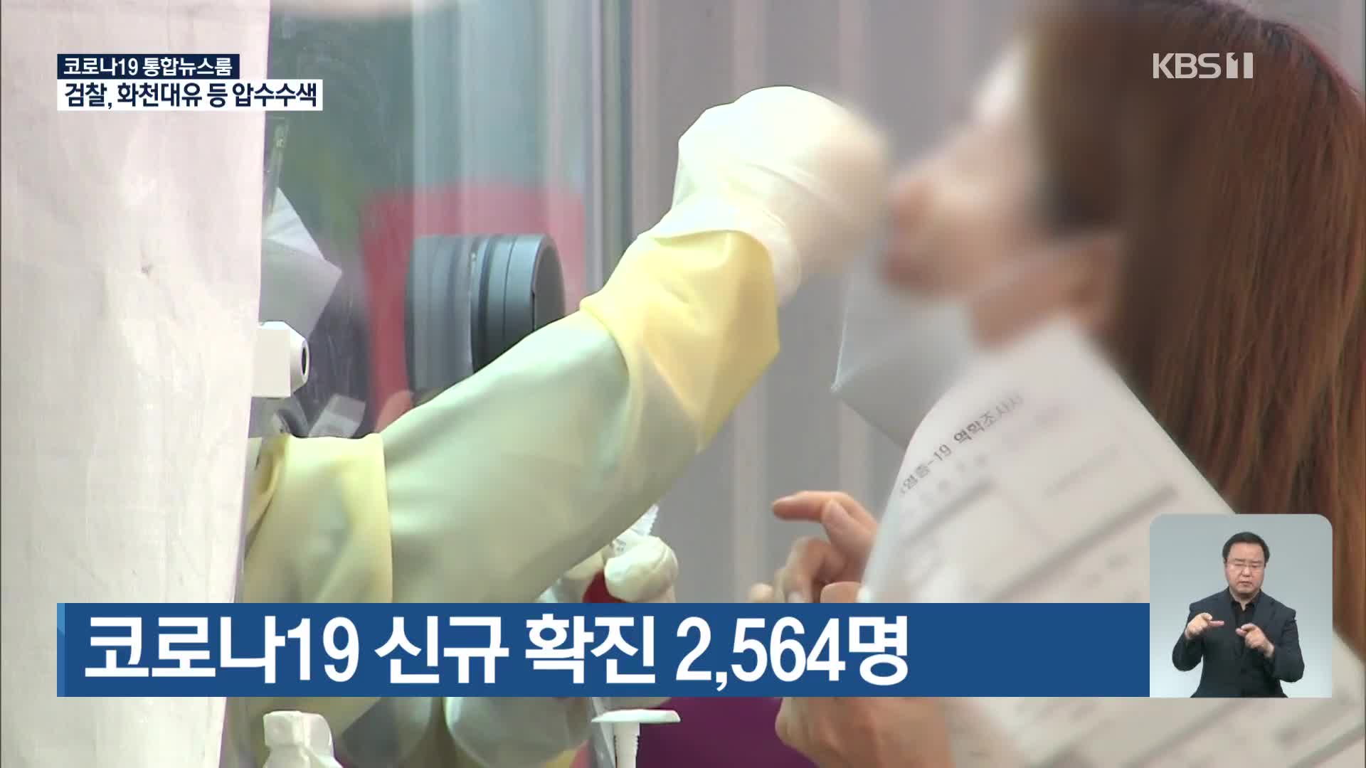 코로나19 신규 확진 2,564명