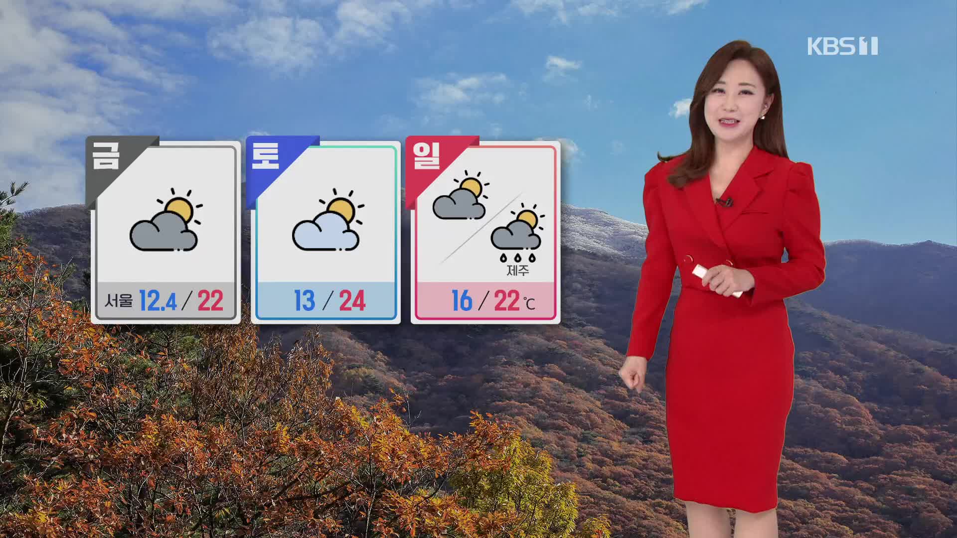 [930 날씨] 가끔 구름 많음…일교차 큰 날씨 계속