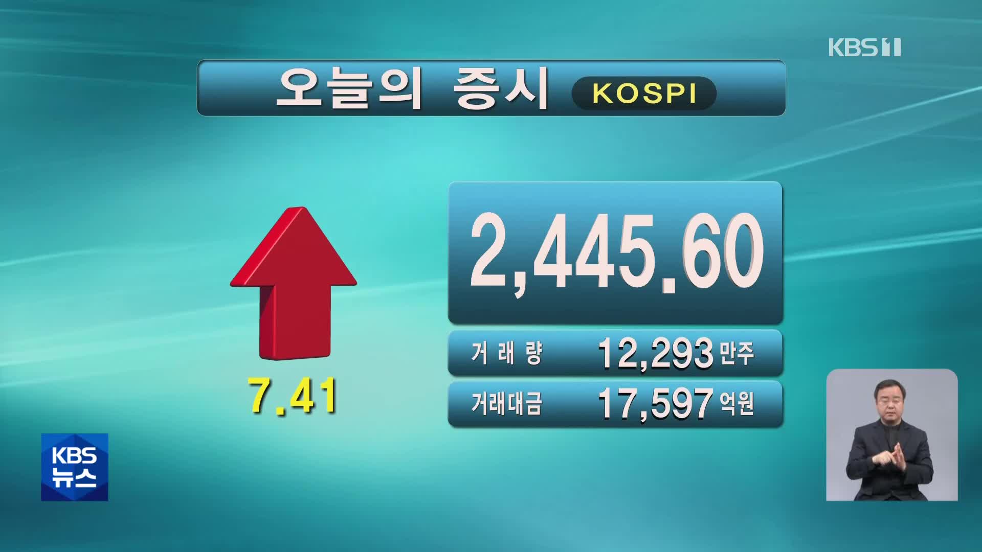 코스피 2,445.60 코스닥 768.57