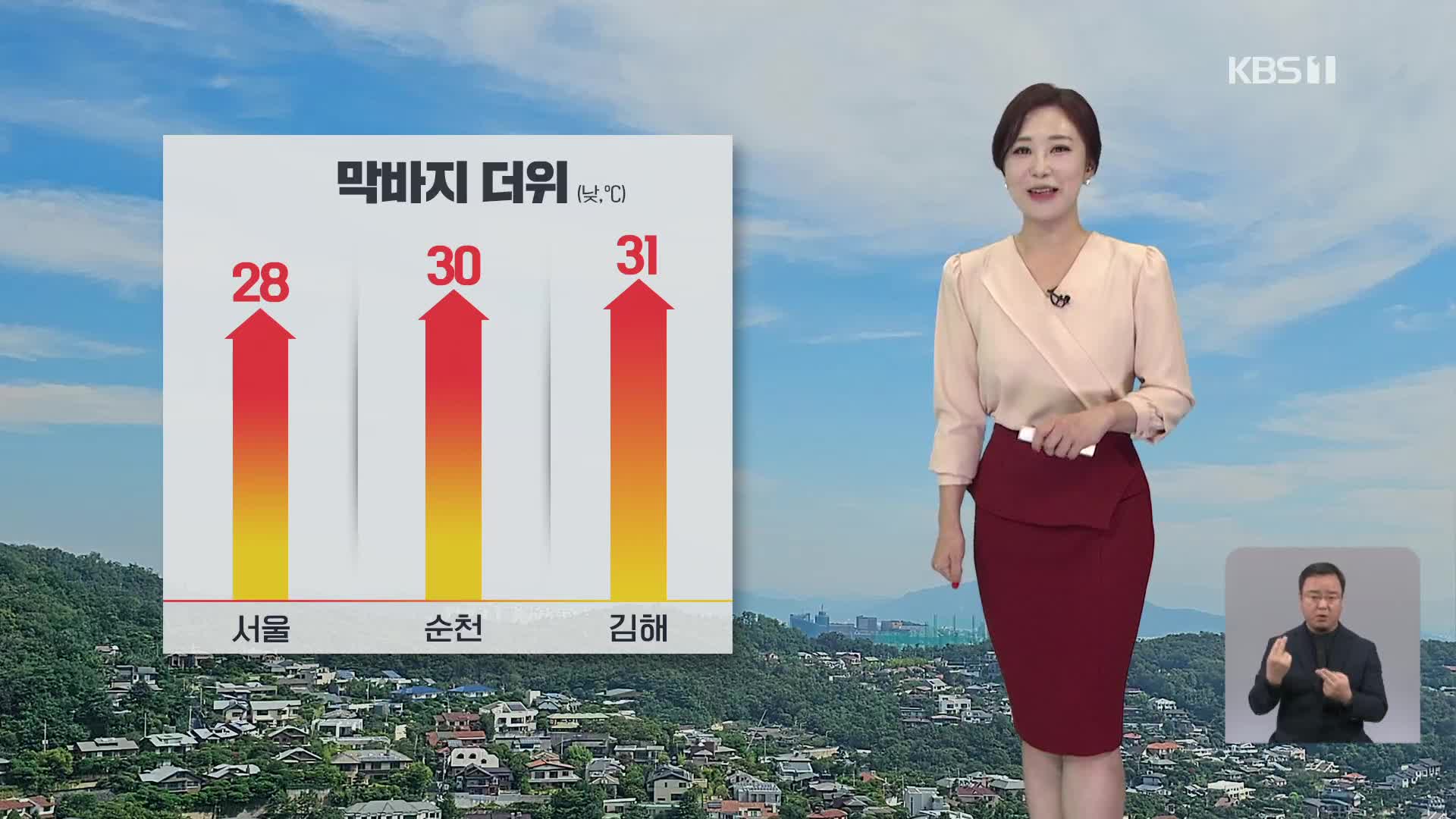 [930 날씨] 오늘도 예년보다 더워…내일 전국 비