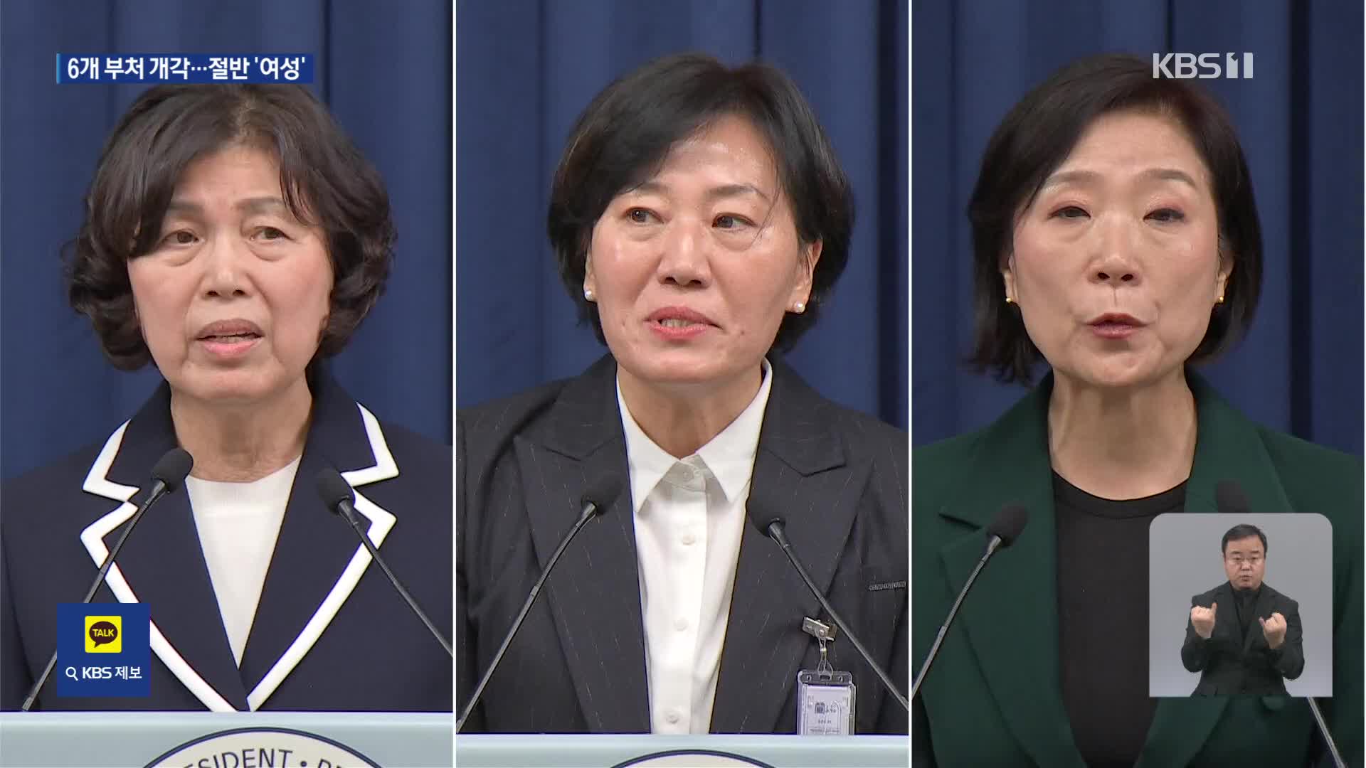 윤 대통령, 6개 부처 개각 단행…후보자 절반이 ‘여성’