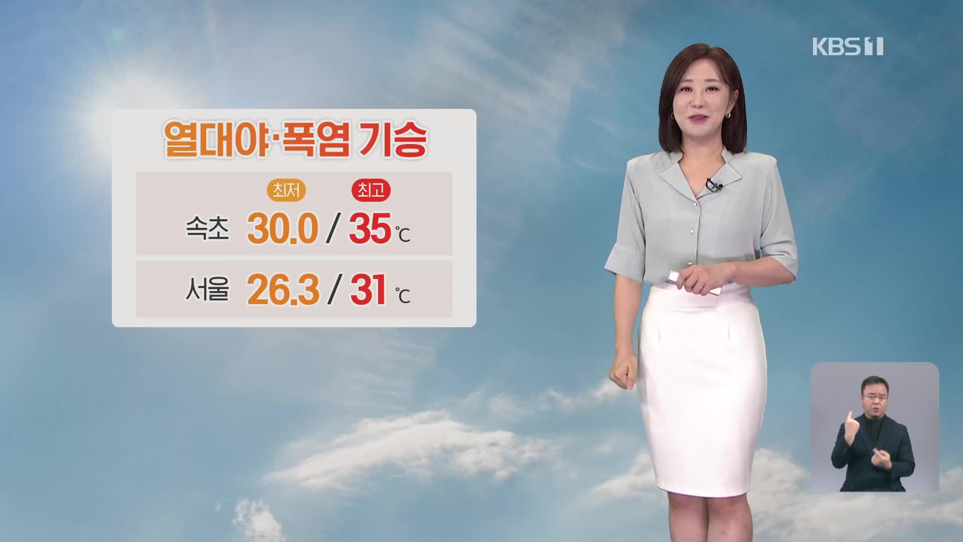 [930 날씨] 열대야·폭염 기승…경기 북동부 강원 내륙에 비