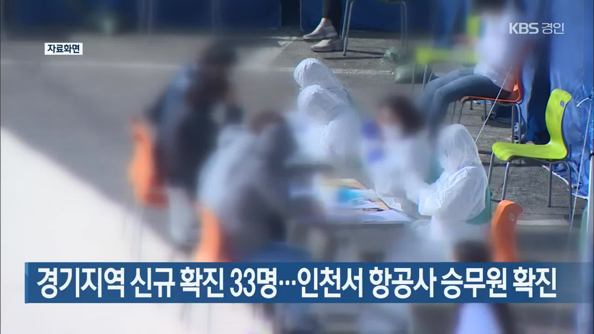 경기지역 신규 확진 33명…인천서 항공사 승무원 확진