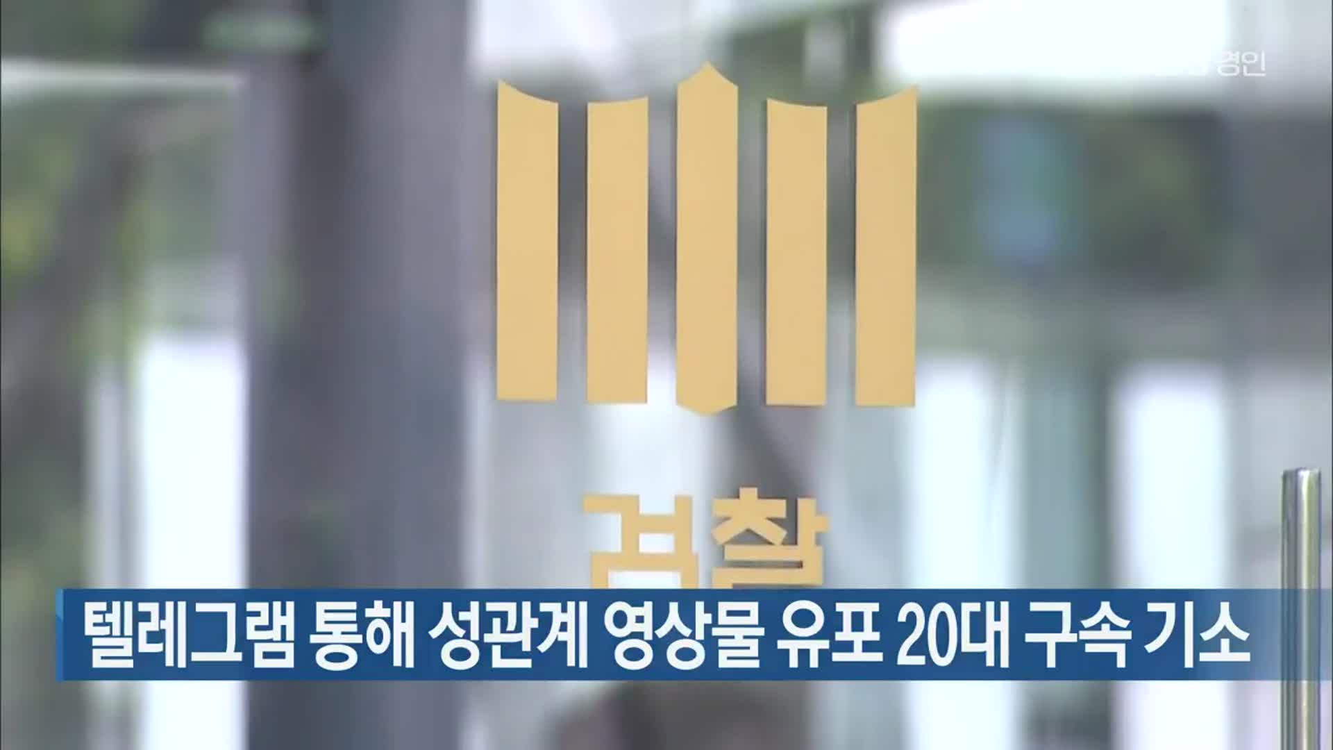 텔레그램 통해 성관계 영상물 유포 20대 구속 기소