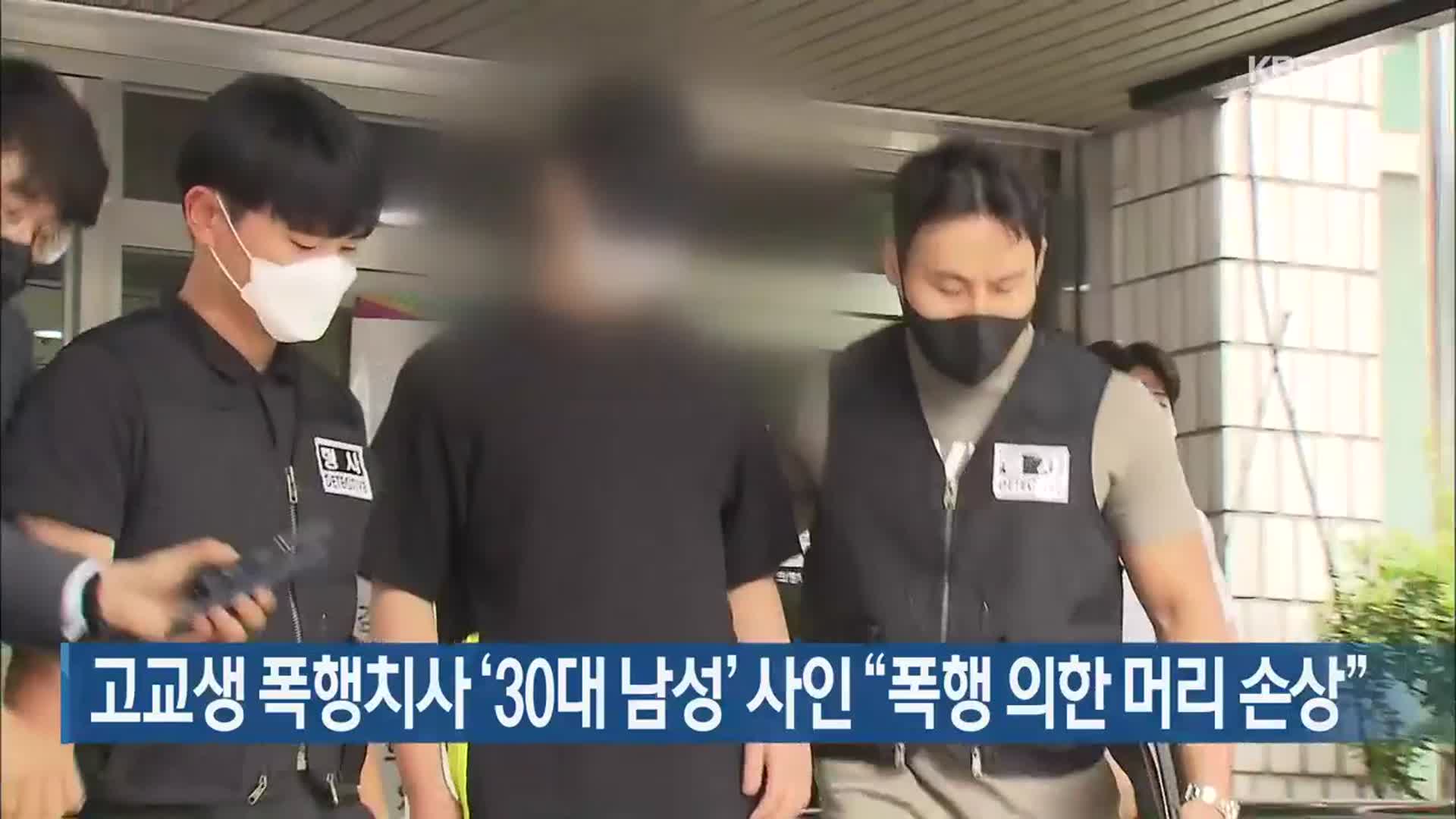 고교생 폭행치사 ‘30대 남성’ 사인 “폭행 의한 머리 손상”