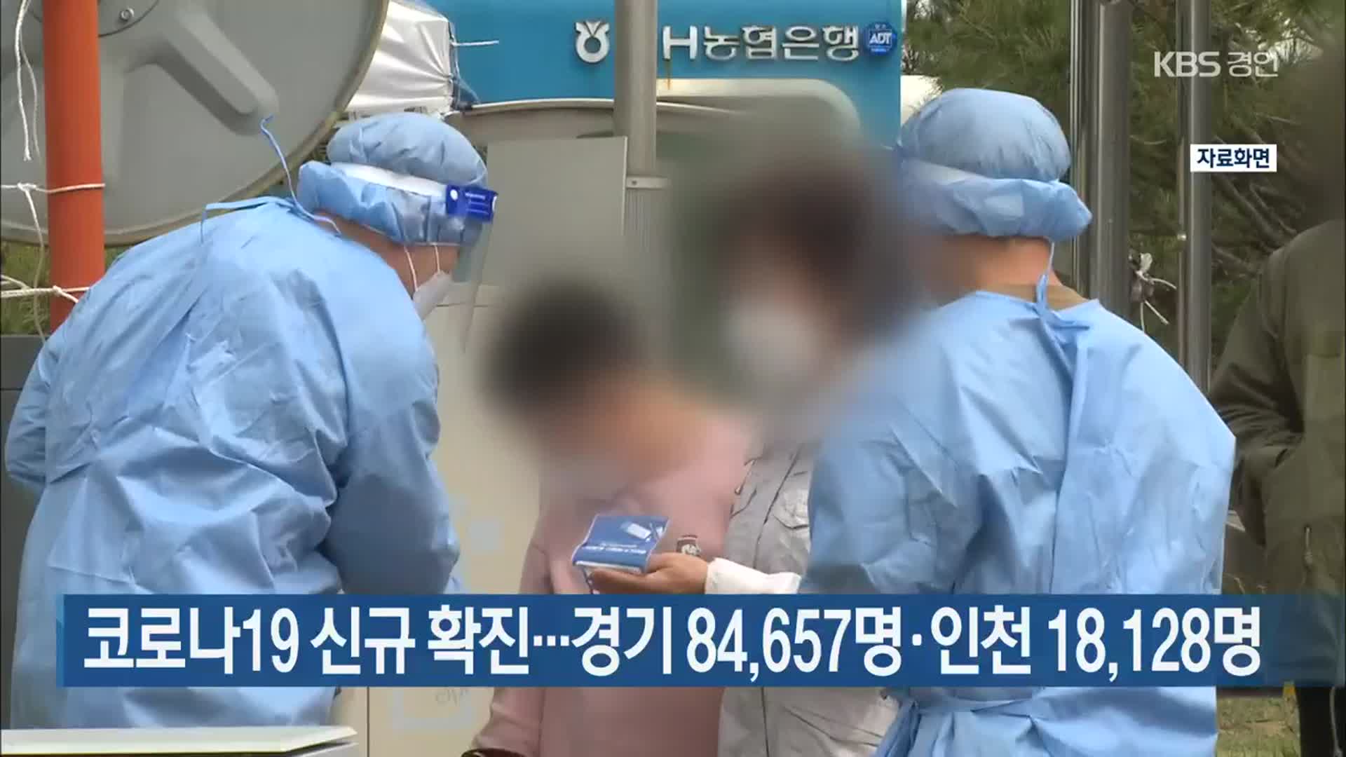 코로나19 신규 확진…경기 84,657명·인천 18,128명