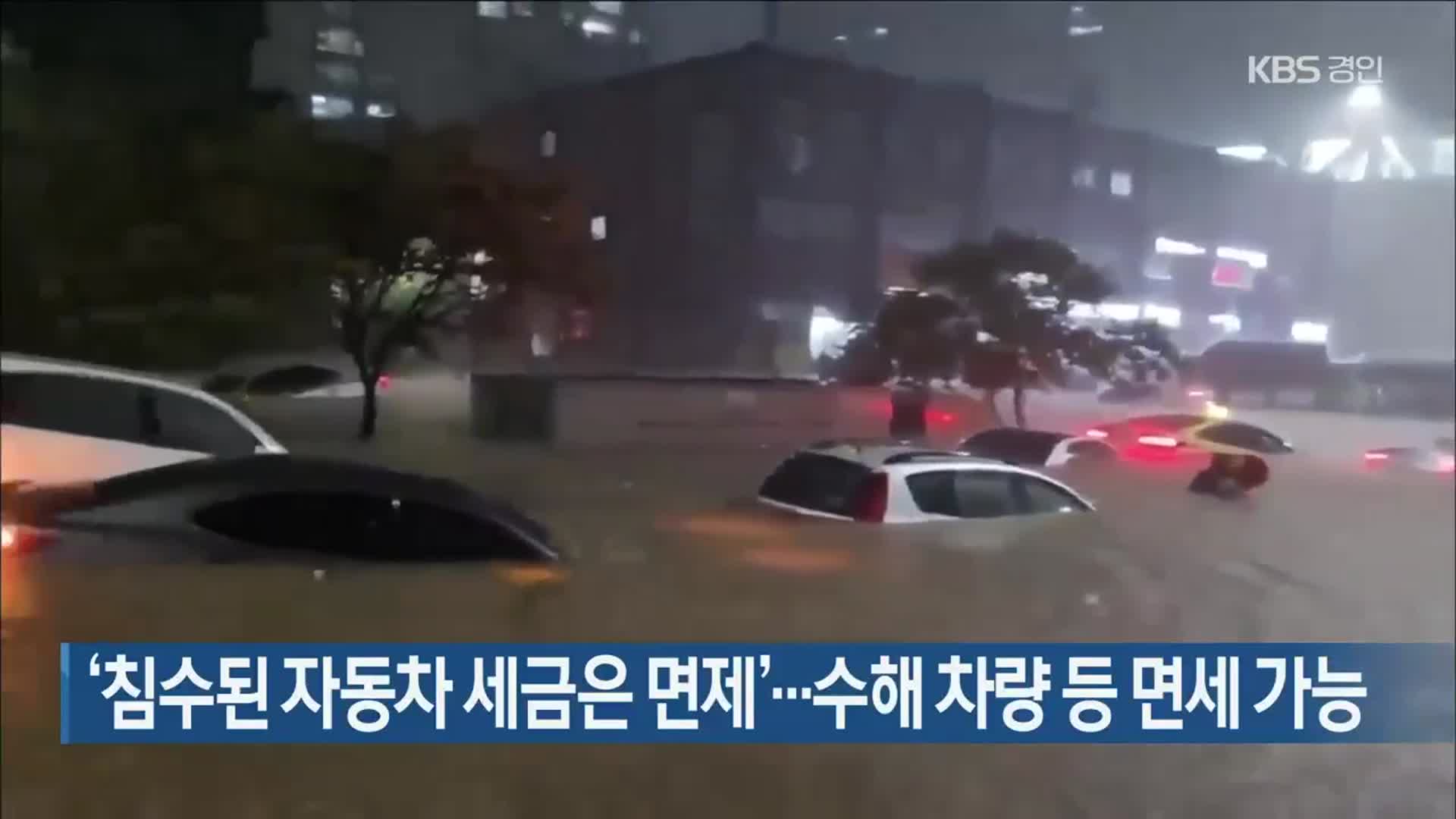 ‘침수된 자동차 세금은 면제’…수해 차량 등 면세 가능