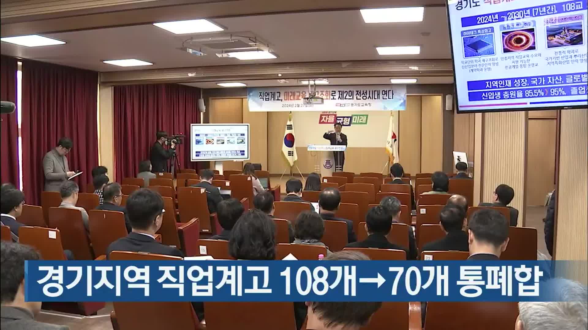 경기지역 직업계고 108개→70개 통폐합