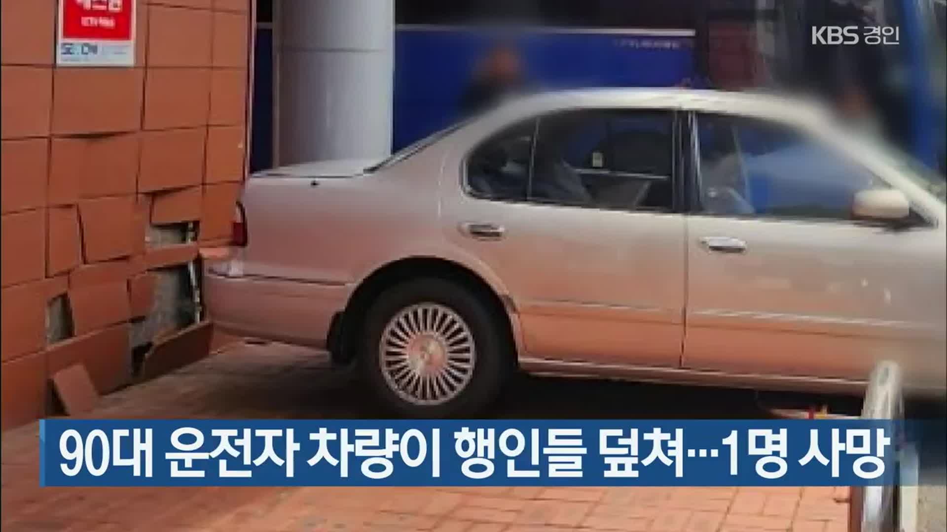 90대 운전자 차량이 행인들 덮쳐…1명 사망