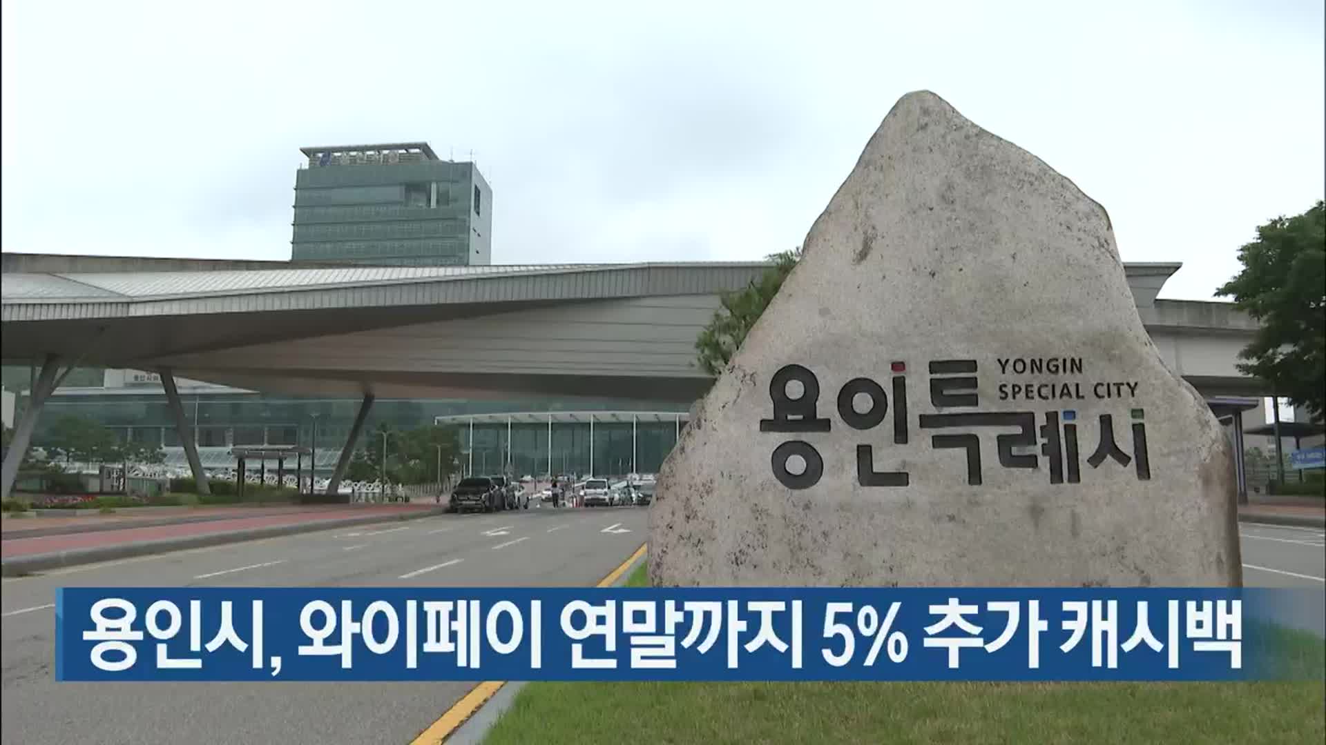 용인시, 와이페이 연말까지 5% 추가 캐시백