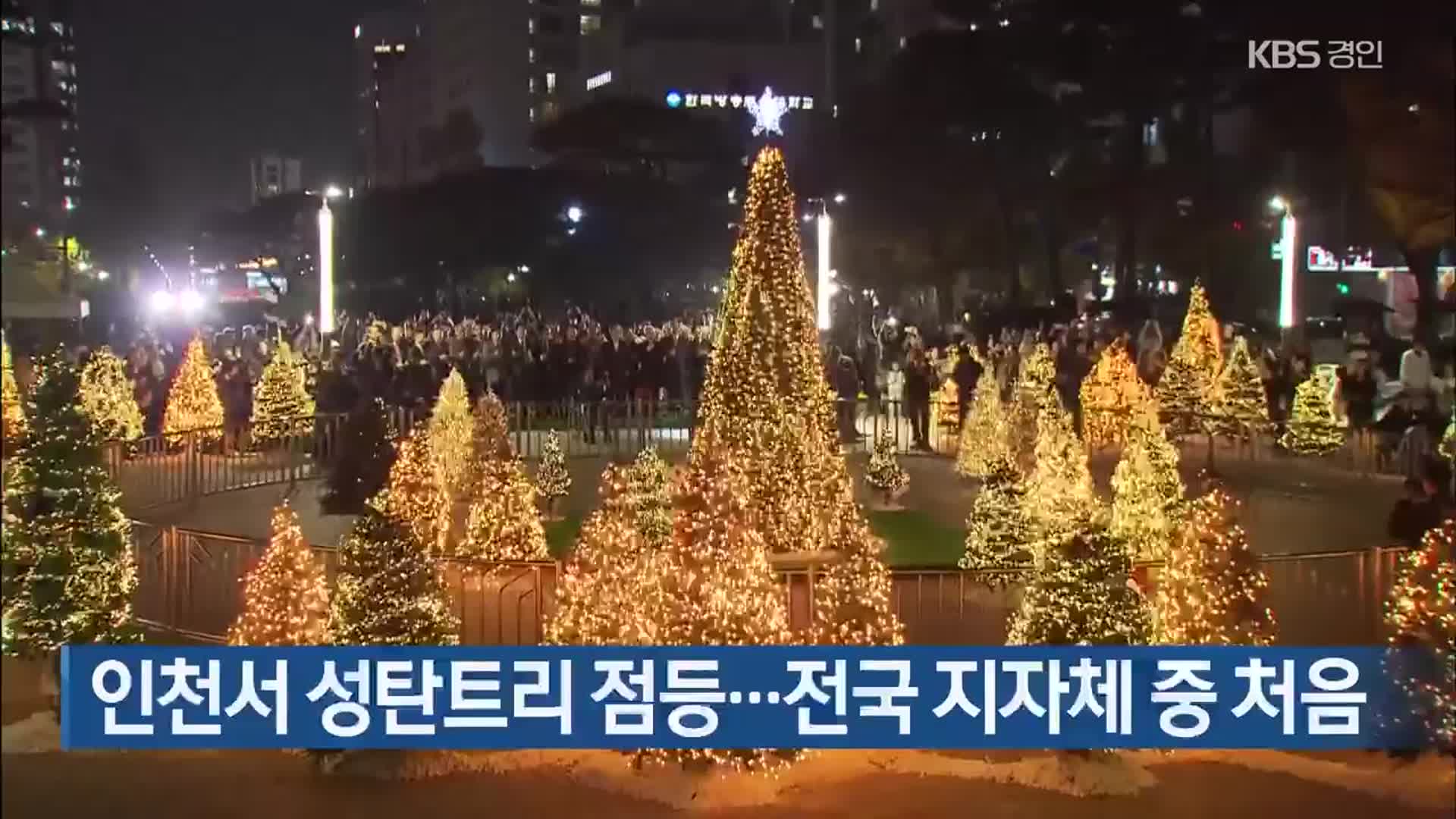 인천서 성탄트리 점등…전국 지자체 중 처음