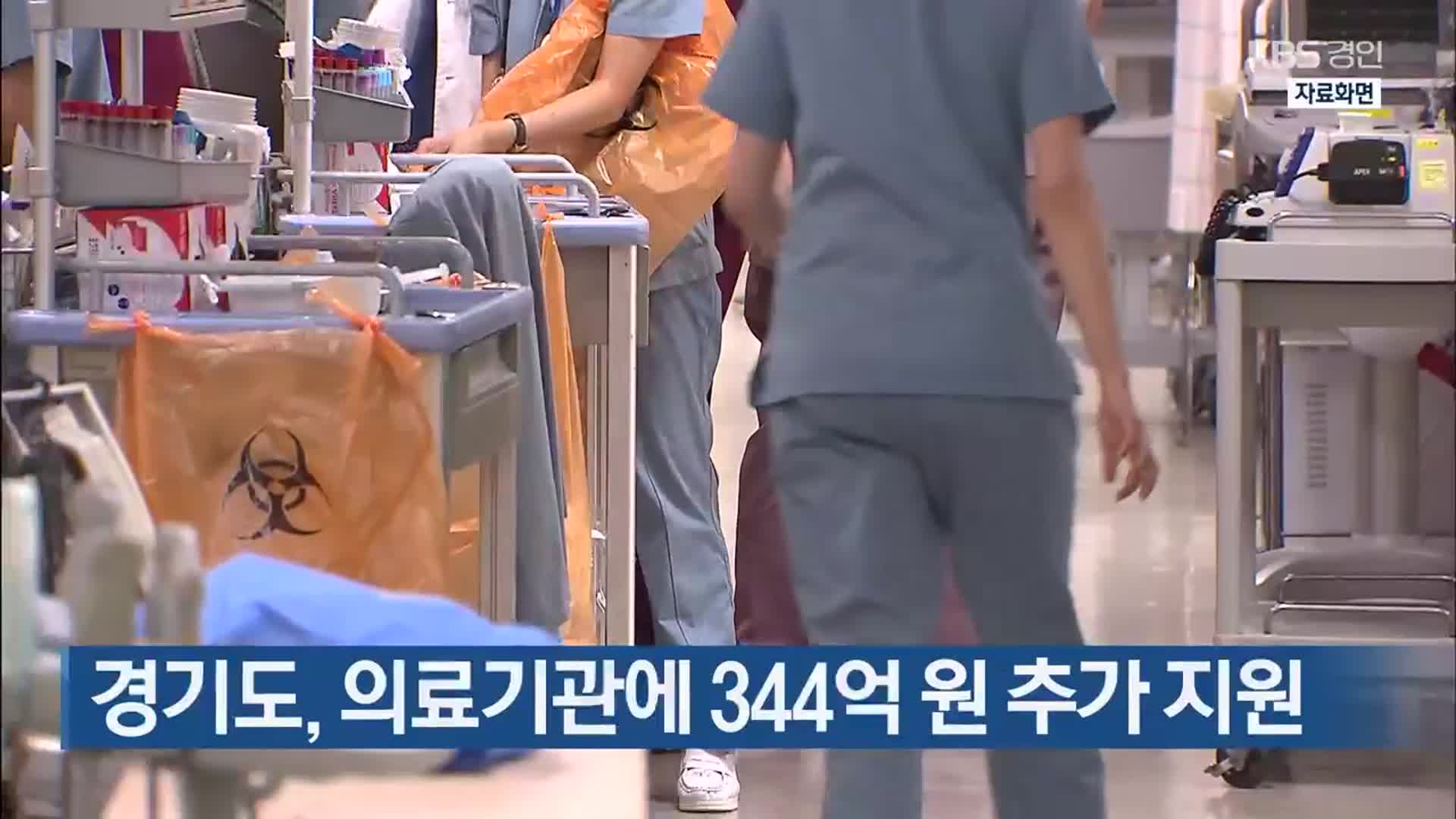 경기도, 의료기관에 344억 원 추가 지원