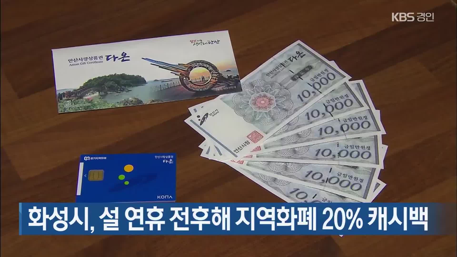 화성시, 설 연휴 전후해 지역화폐 20% 캐시백