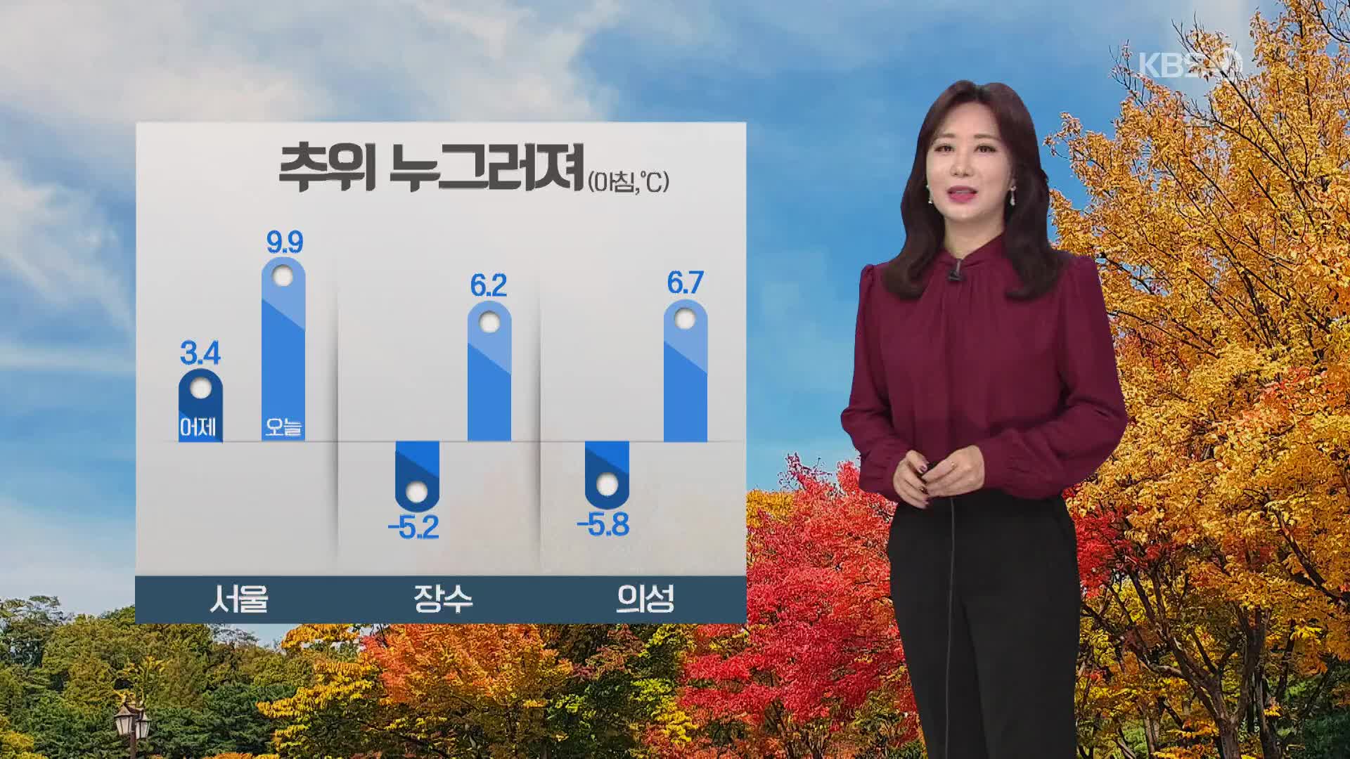 [날씨] 오후 곳곳 비…아침 추위 누그러져