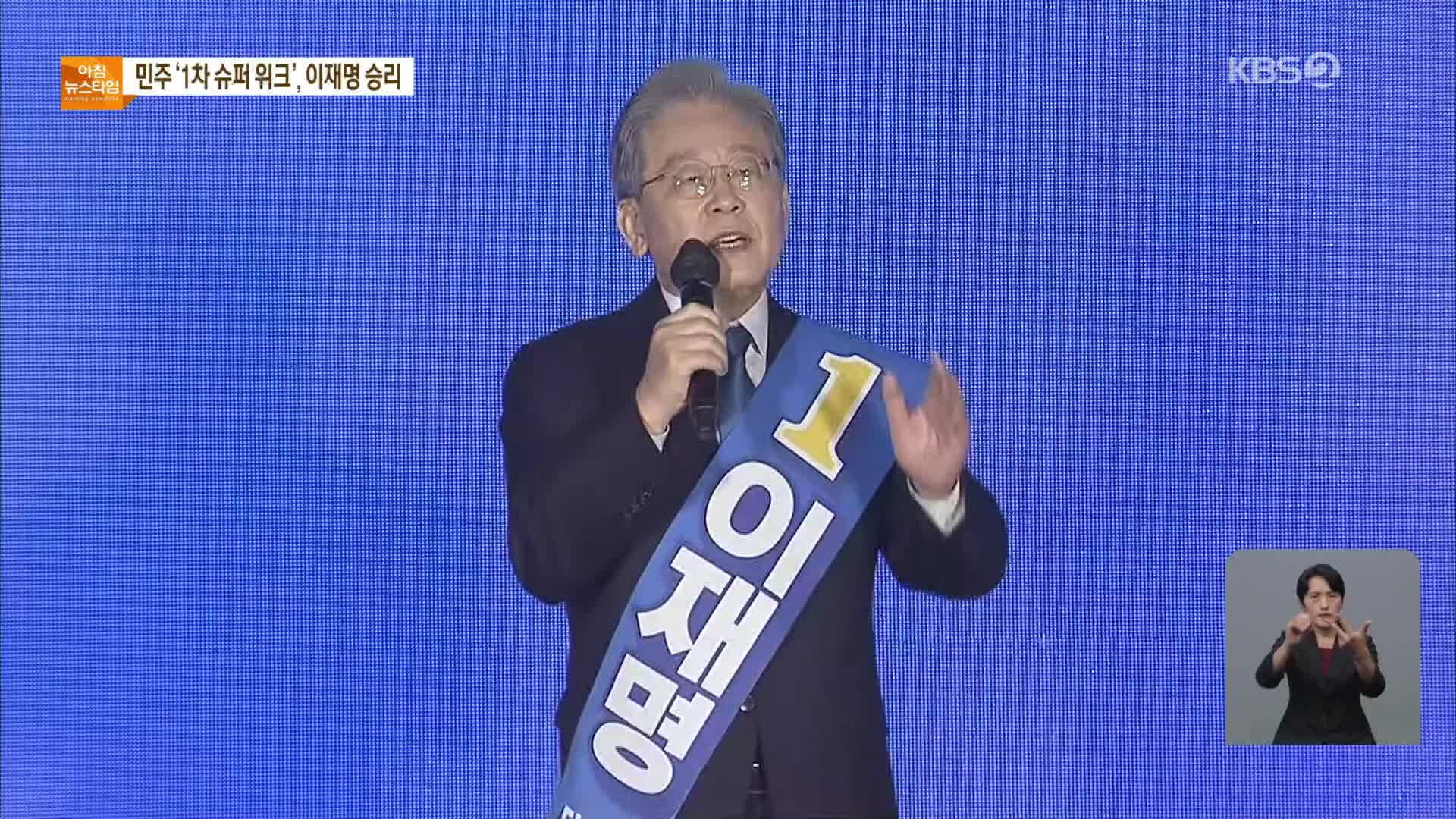 민주당 64만 표심도 ‘이재명 대세론’ 확인…누적 51.41%