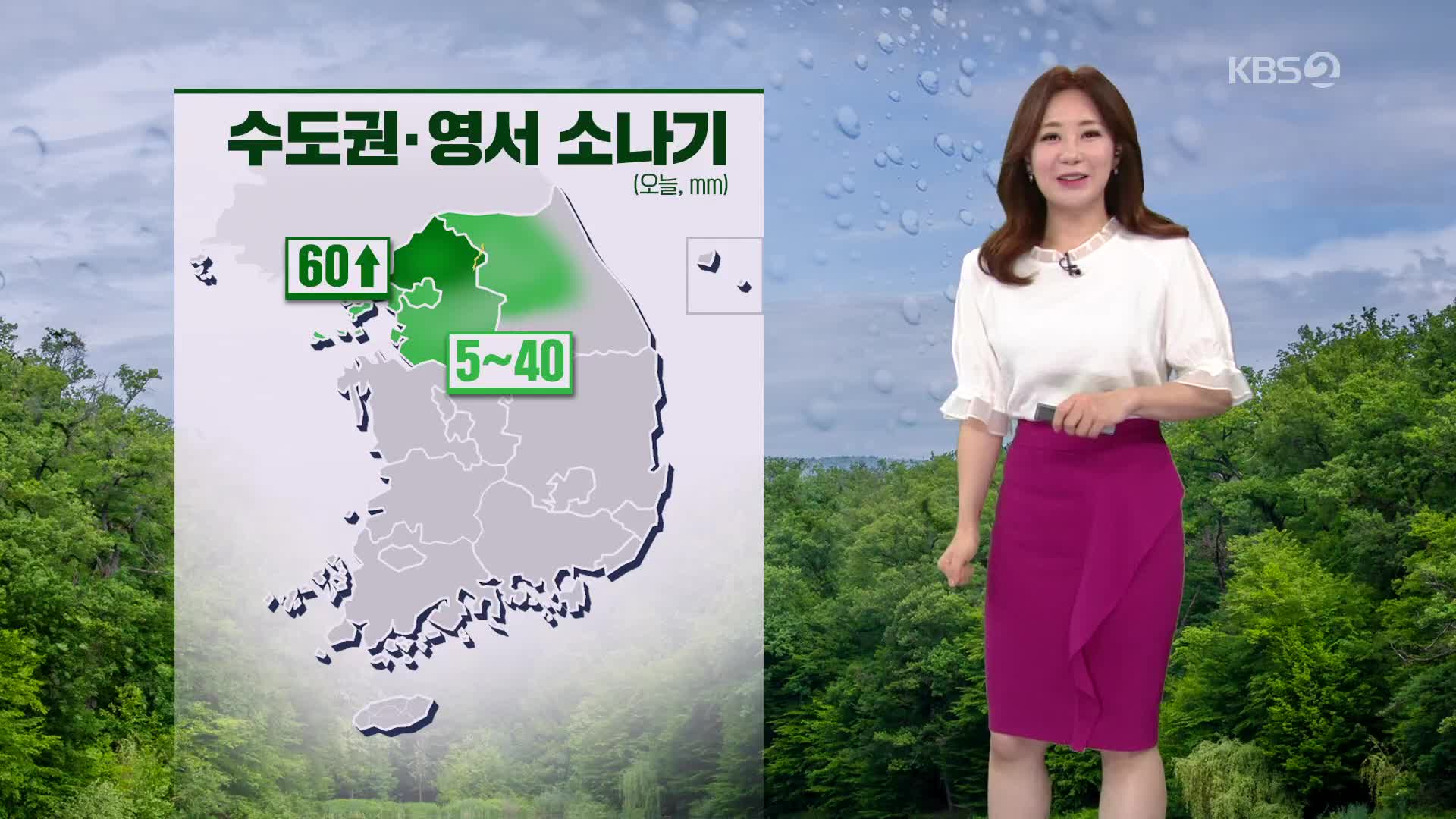 [굿모닝 날씨] 오늘 수도권·영서 소나기…더위 주춤