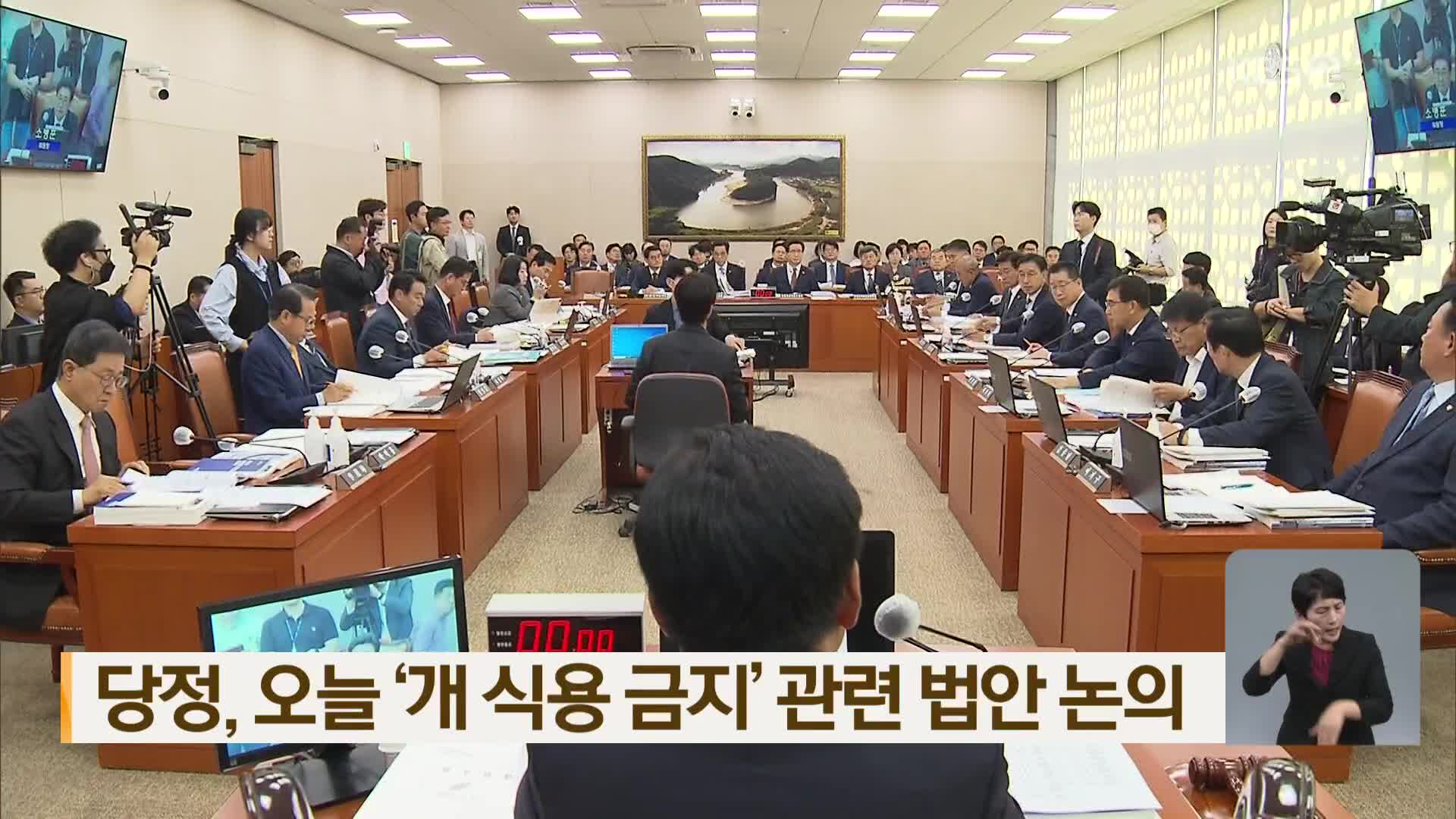 당정, 오늘 ‘개 식용 금지’ 관련 법안 논의