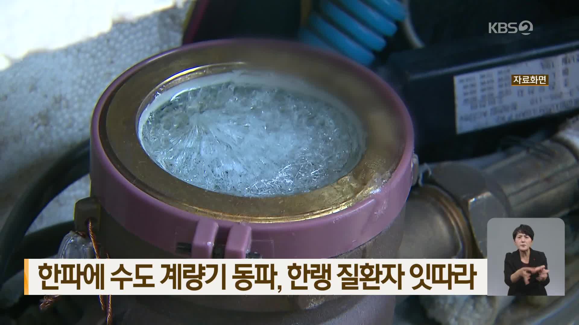 한파에 수도 계량기 동파, 한랭 질환자 잇따라