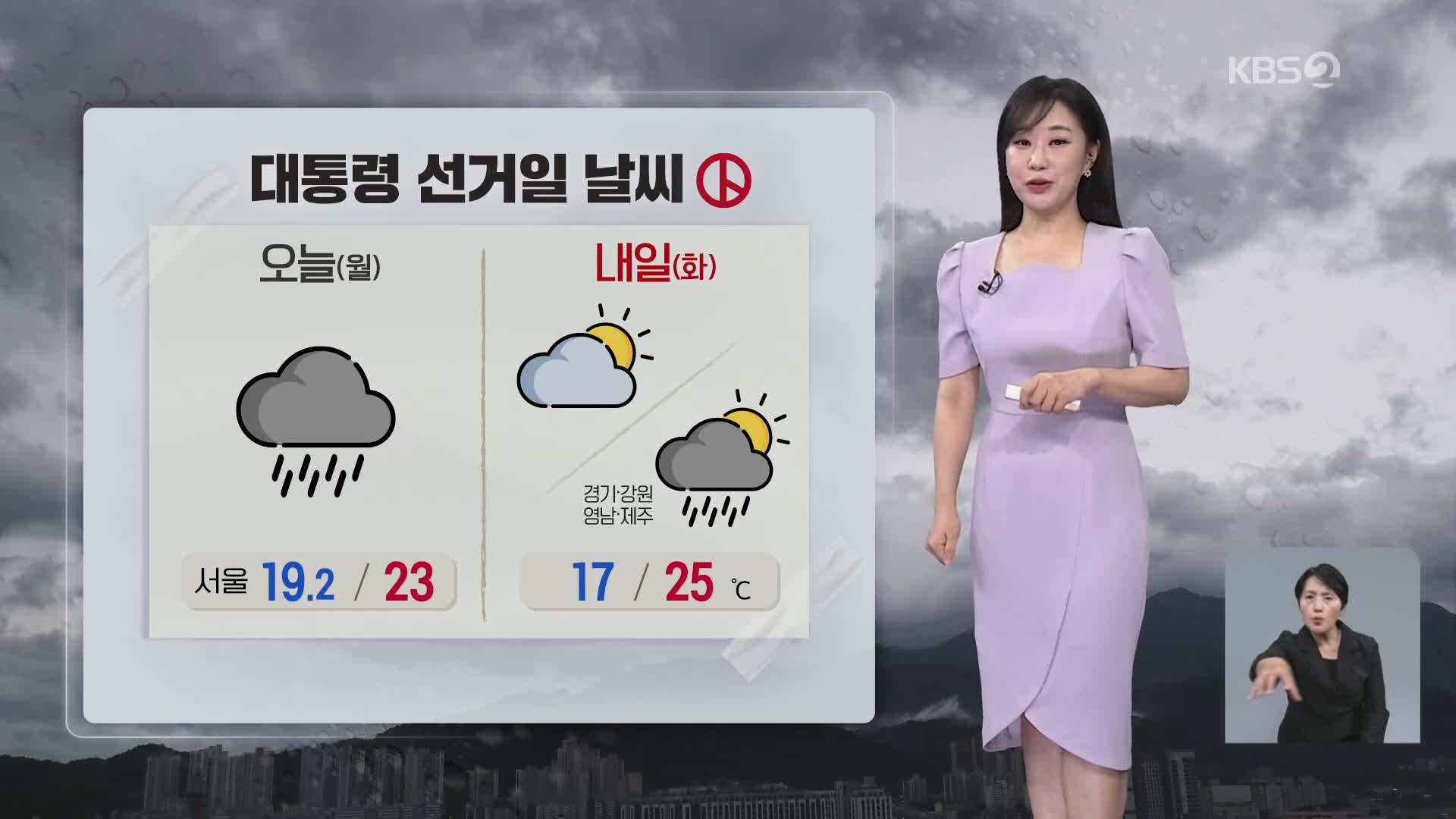 [아침뉴스타임 날씨] 오늘 전국 대부분 비…더위 주춤