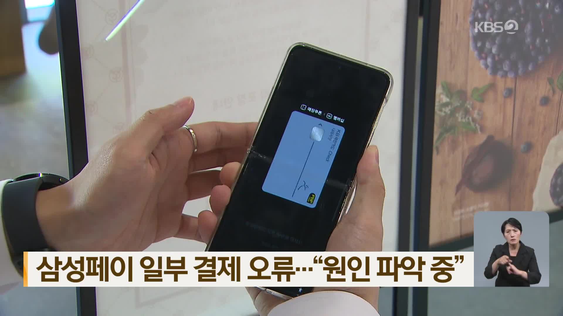 삼성페이 일부 결제 오류…“원인 파악 중”