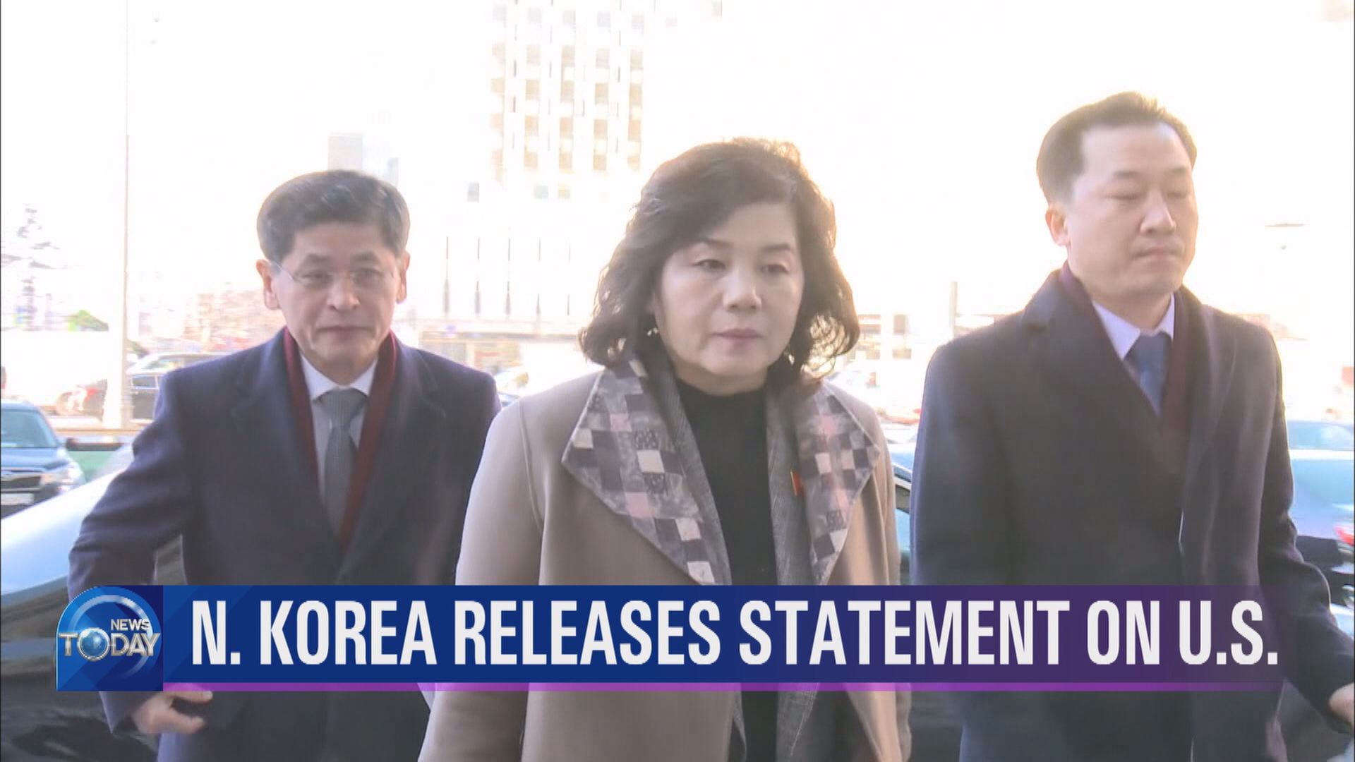 N.KOREA RELEASES STATEMENT ON U.S.