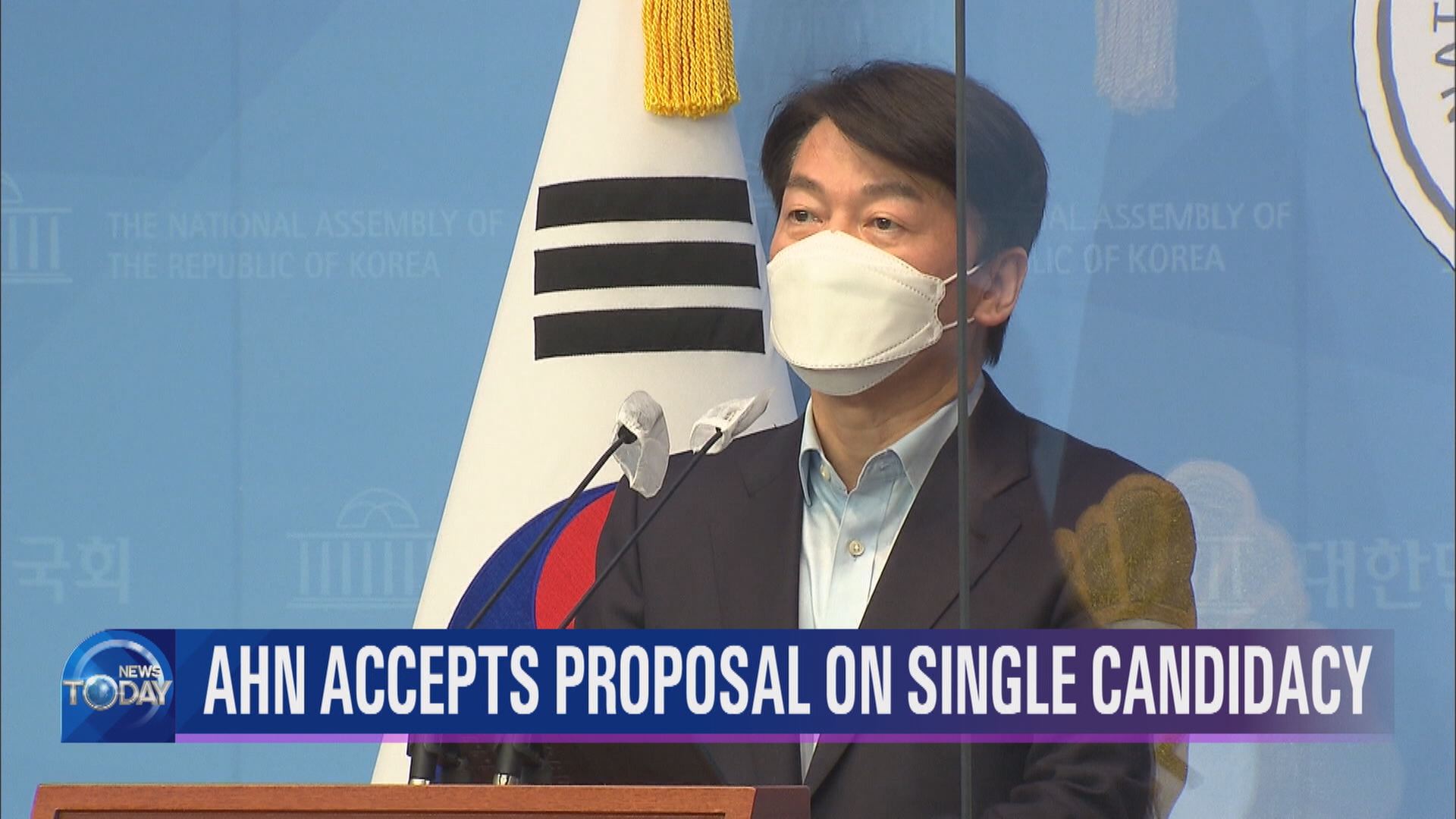 AHN ACCEPTS PROPOSAL ON SINGLE CANDIDACY