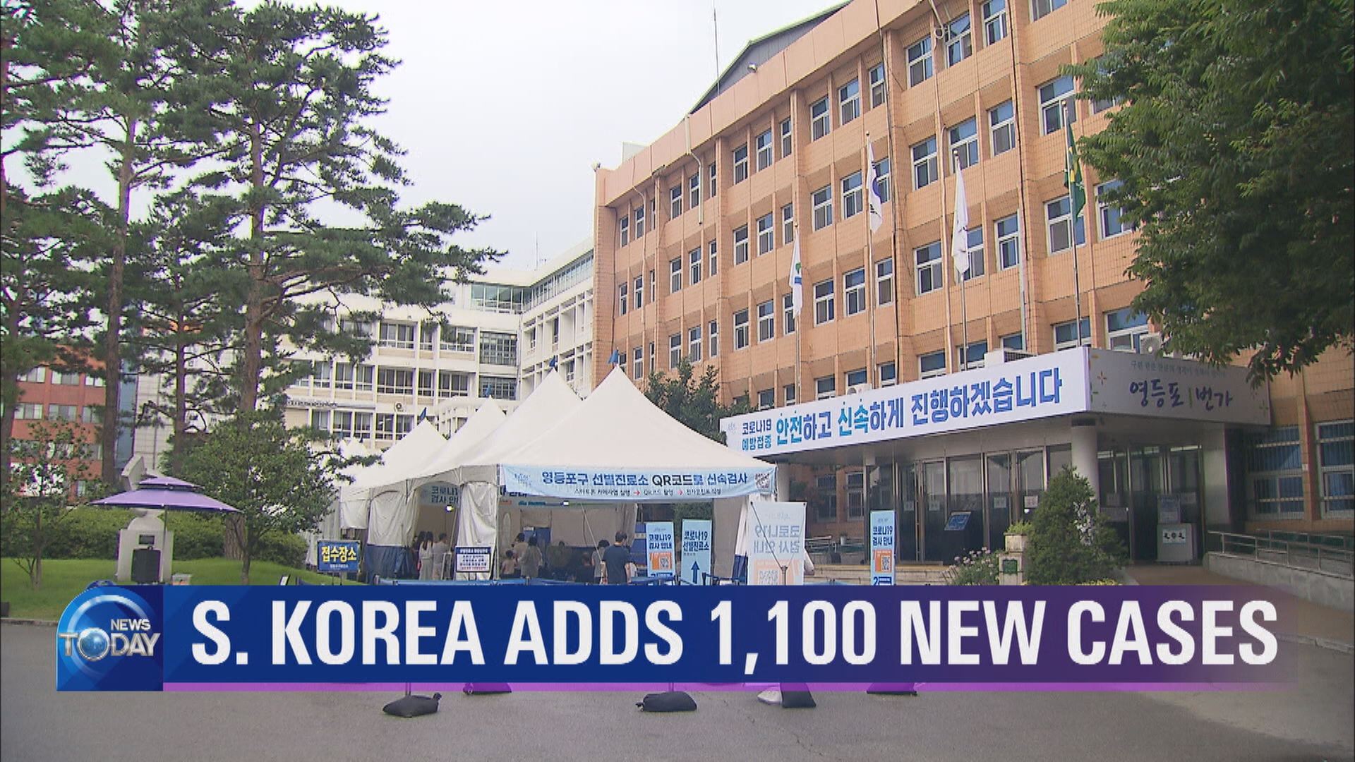 S. KOREA ADDS 1,100 NEW CASES