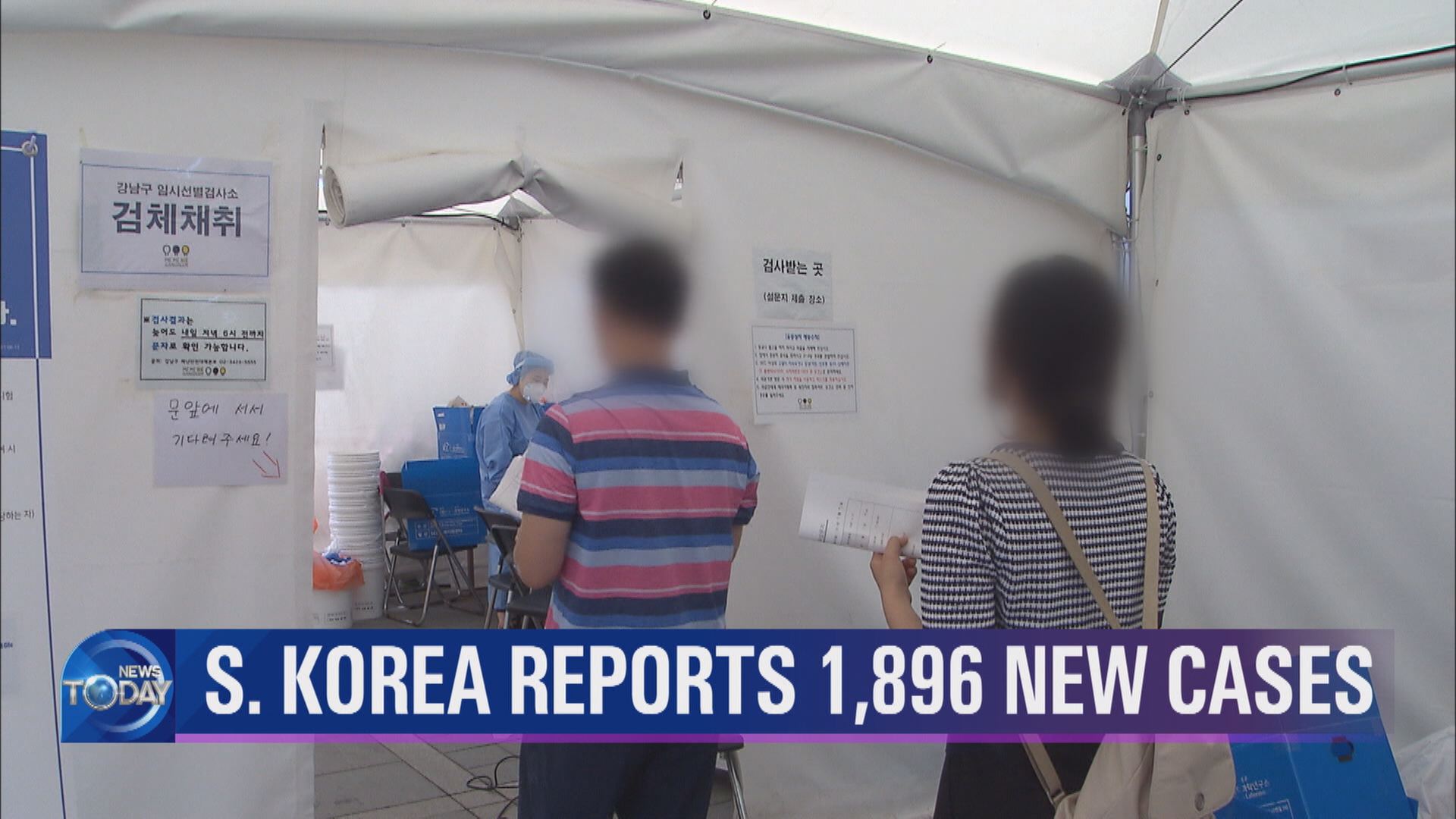 S.KOREA REPORTS 1,896 NEW CASES