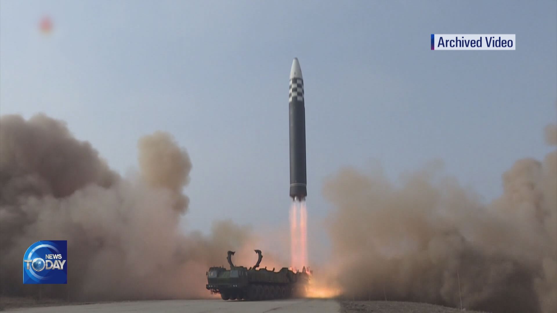 N. KOREA FIRES BALLISTIC MISSILES