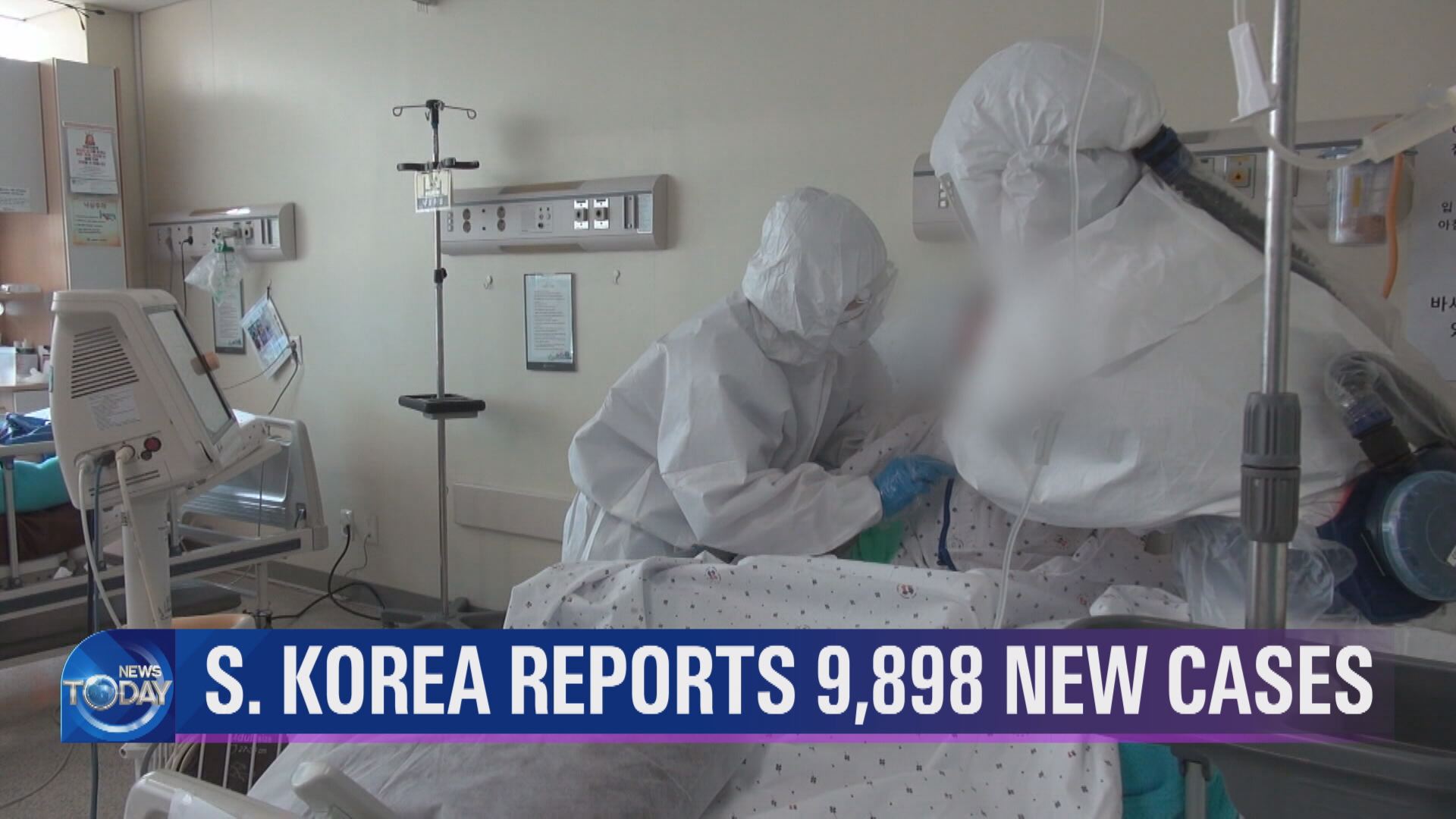 S. KOREA REPORTS 9,898 NEW CASES