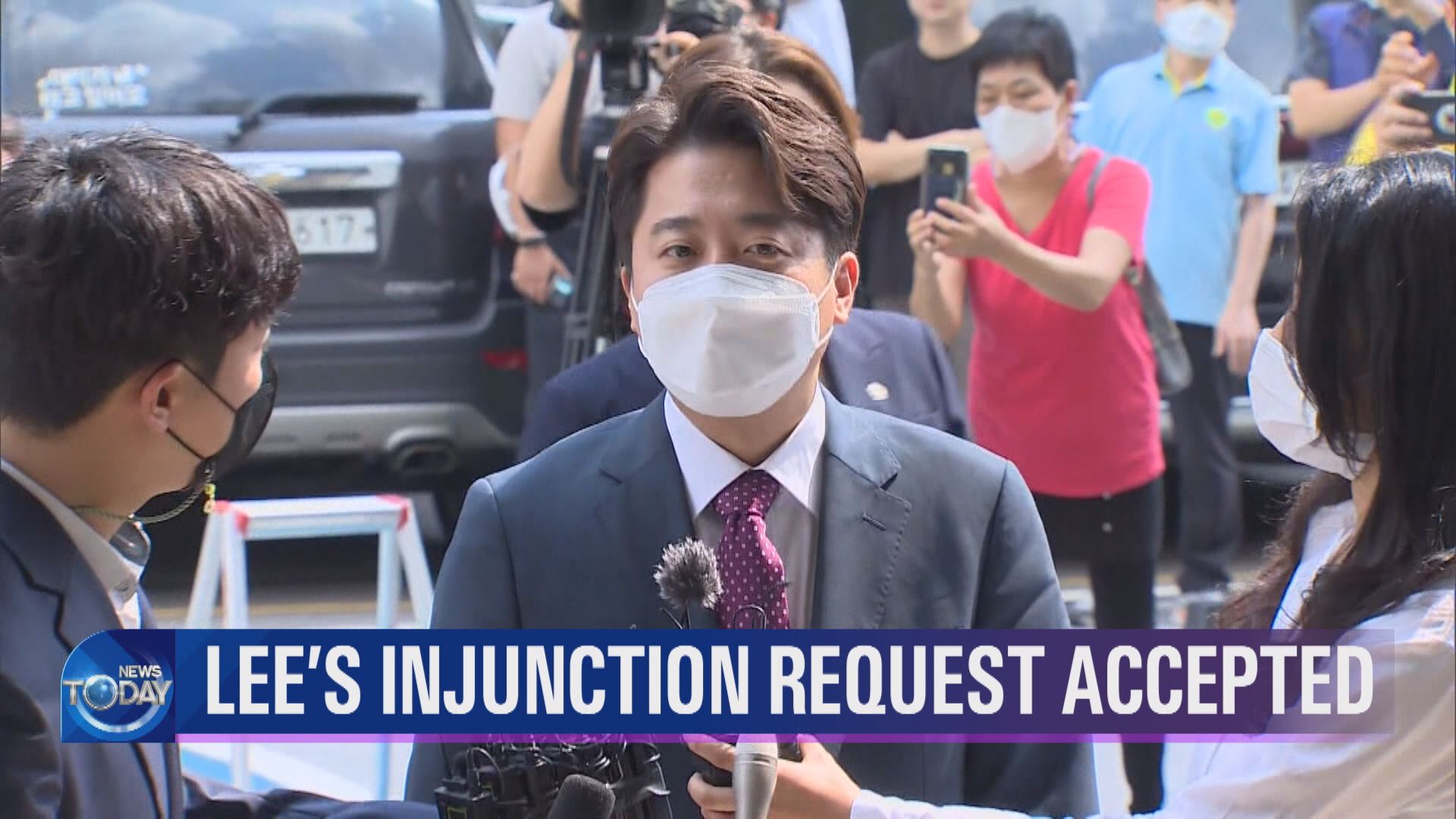 LEE'S INJUNCTION REQUEST ACCEPTED