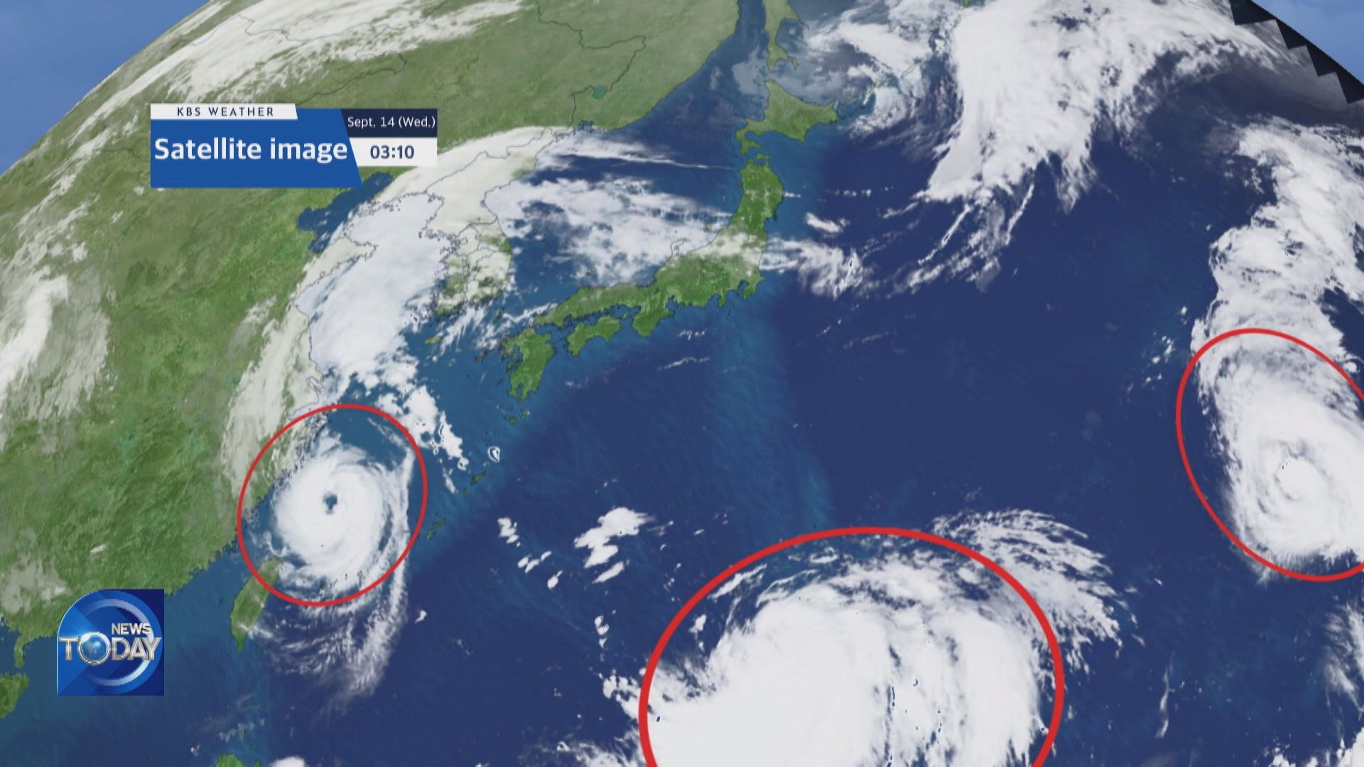 TYPHOONS EXPECTED TO LAND IN KOREA