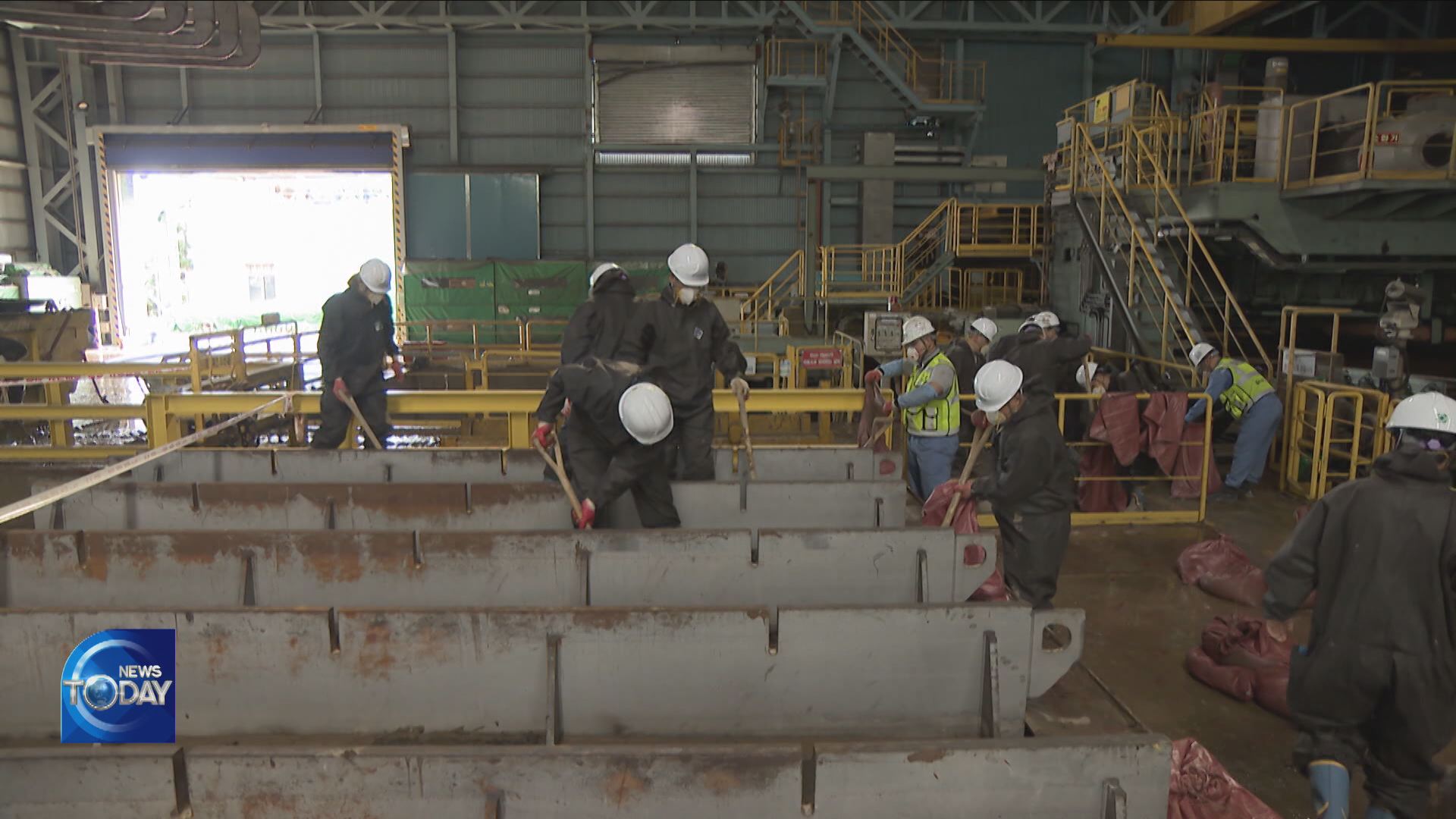 DELAYS IN STEEL PRODUCTION DUE TO TYPHOON