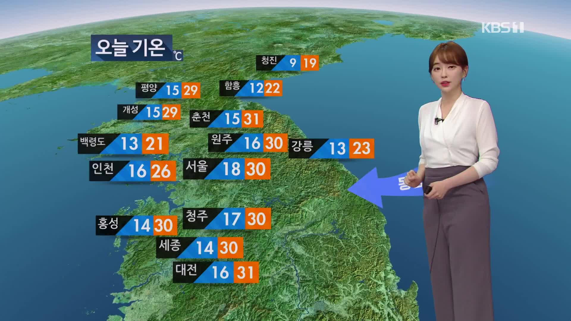 [뉴스라인 날씨] 오늘 더 더워…서울 30도, 대전·광주 31도