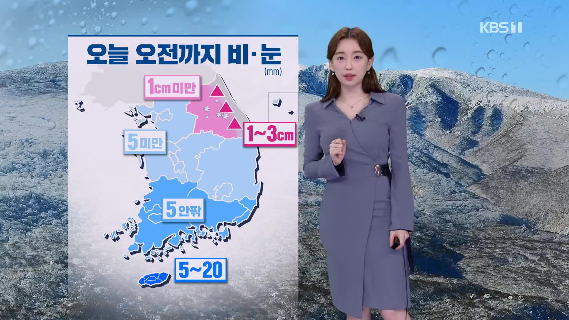 [라인 날씨] 삼일절 대부분 지역에 비·눈 조금…미세먼지 ↑