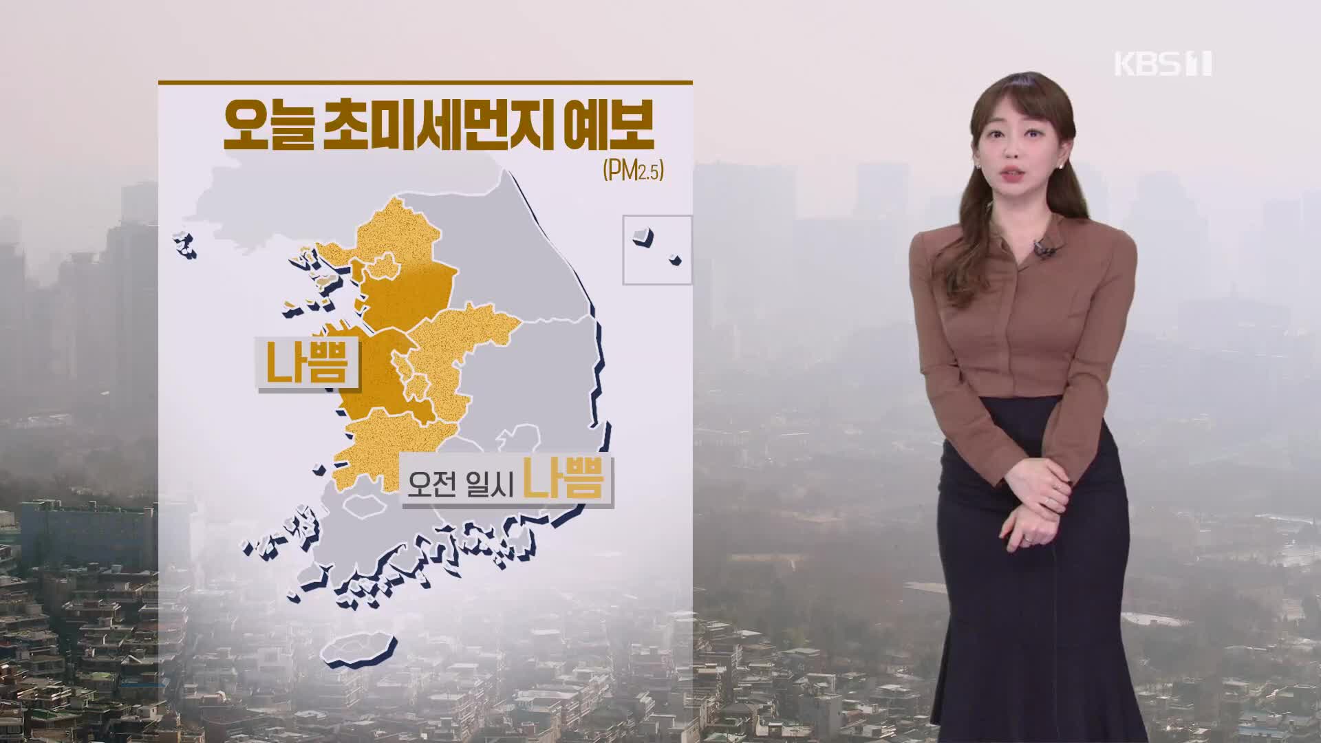 [라인 날씨] 오늘 오전까지 짙은 안개…수도권·충청 등 초미세먼지↑