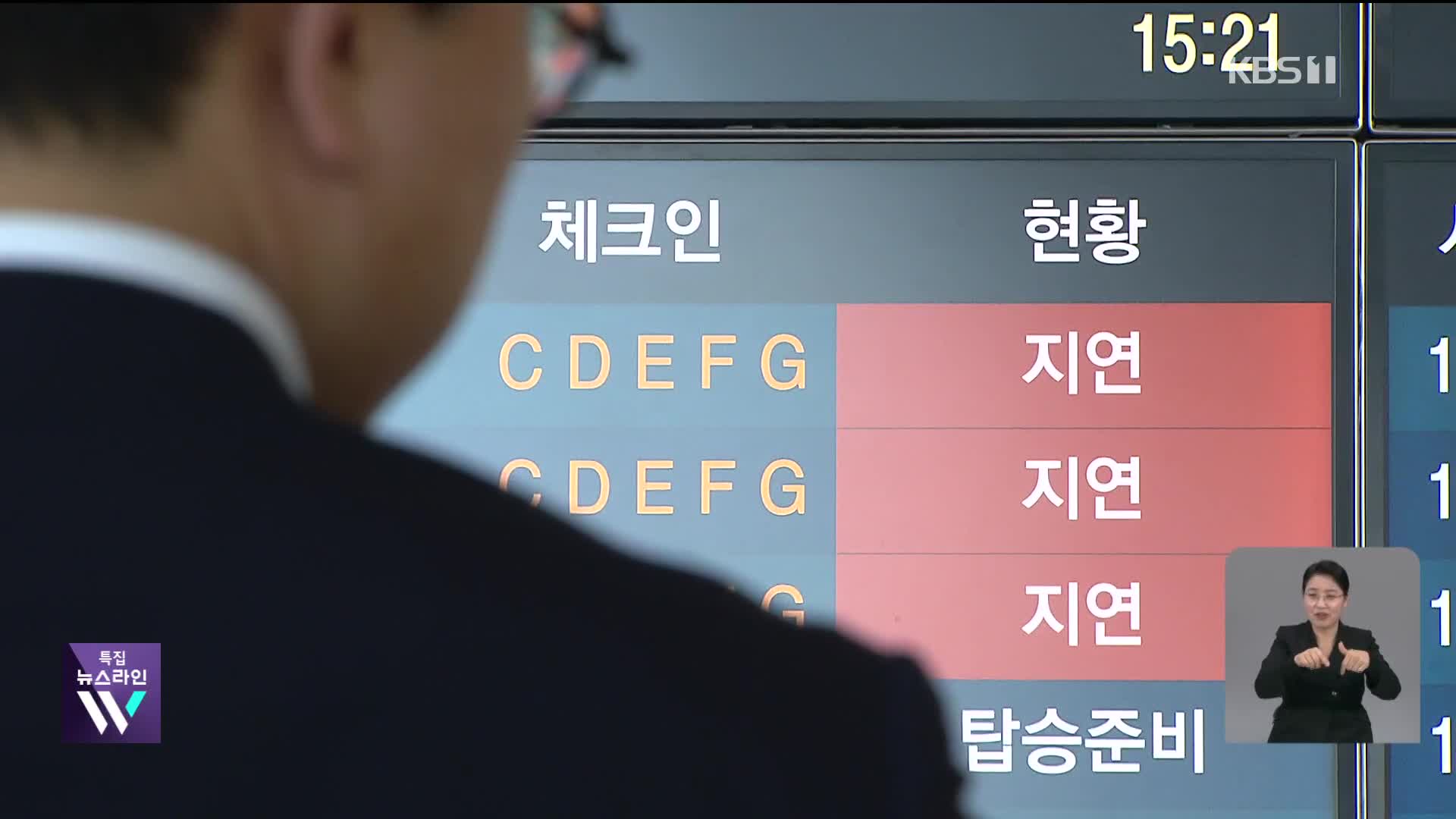 폭설에 항공기 결항·지연 잇따라…뱃길도 큰 차질